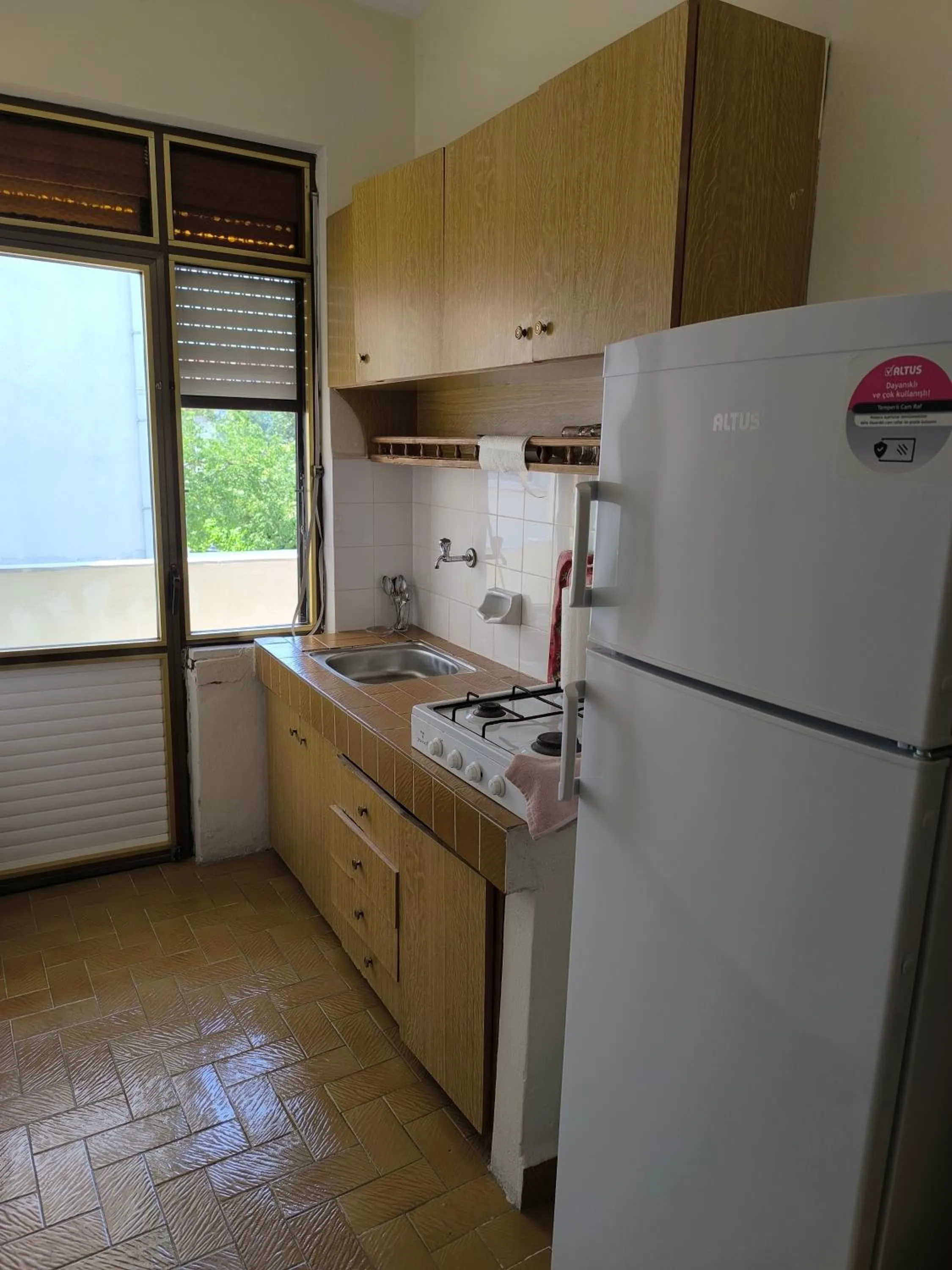 Kitchen or kitchenette in Avşar Apart Motel