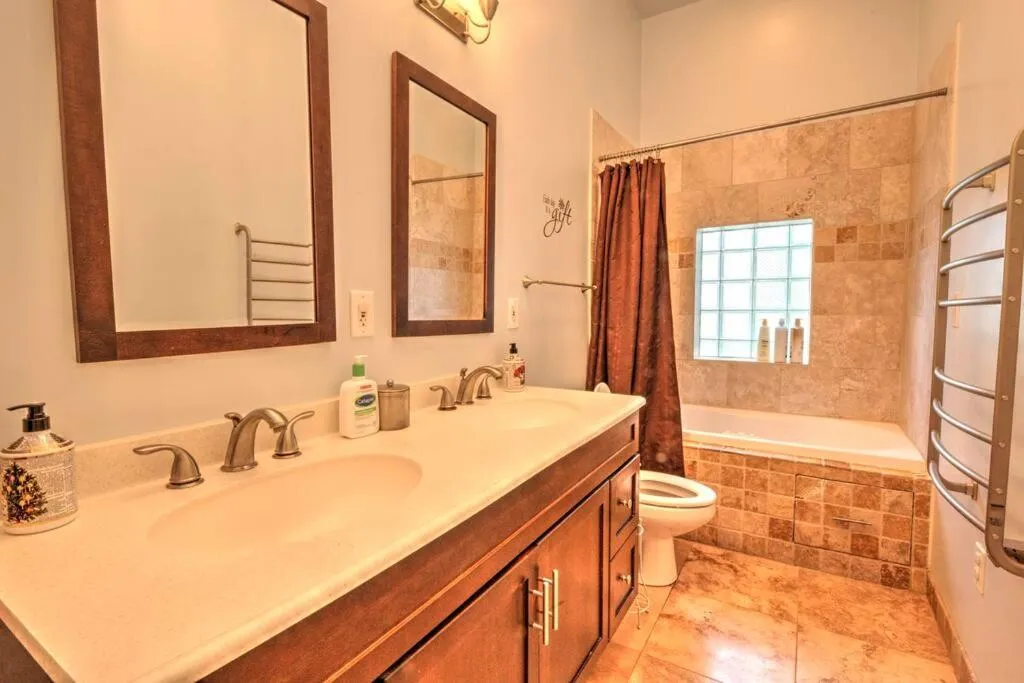 Bathroom in Spacious Row Home next Transit near Downtown w Parking