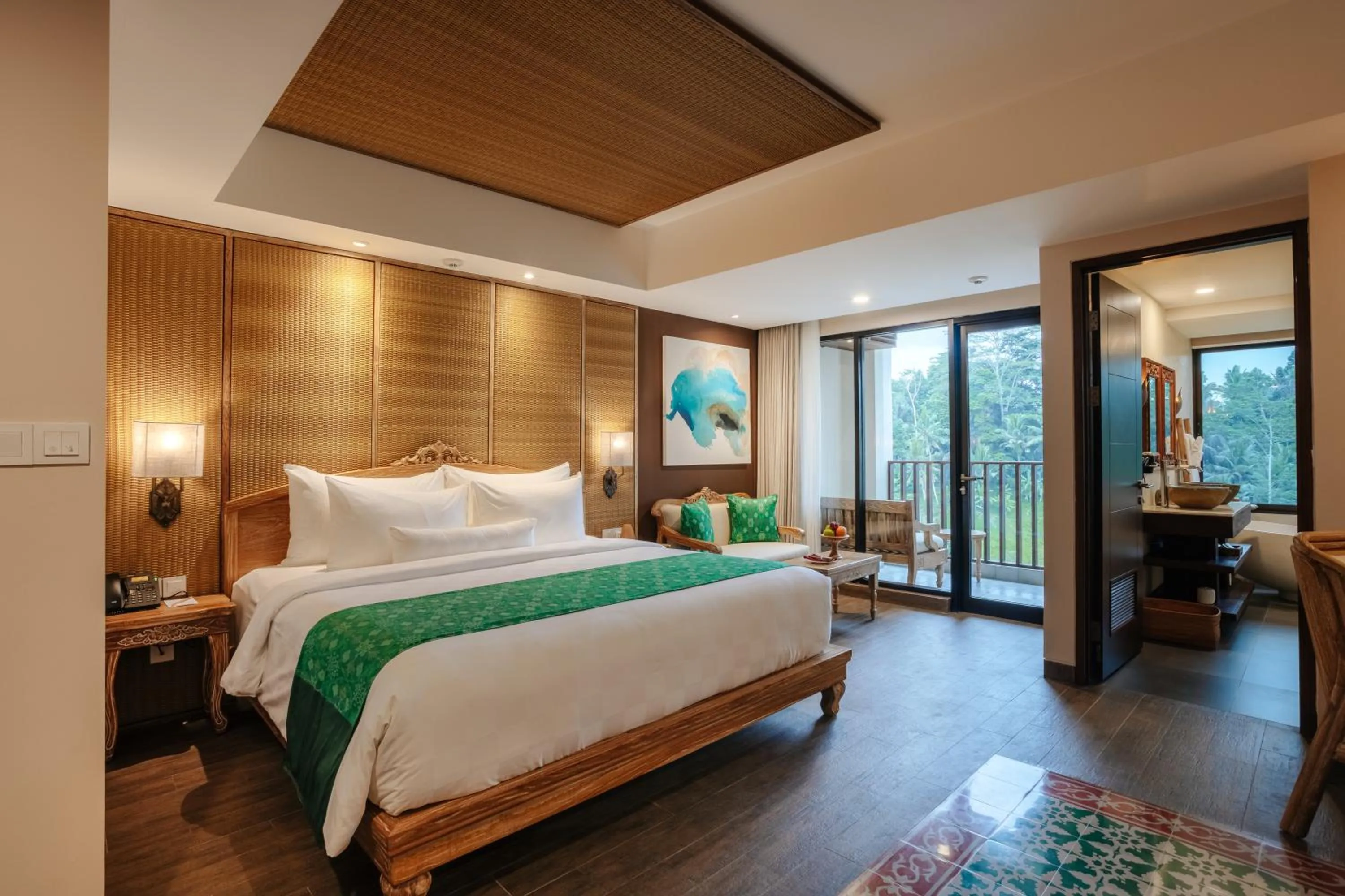 Bed in Horison Ume Suites & Villas