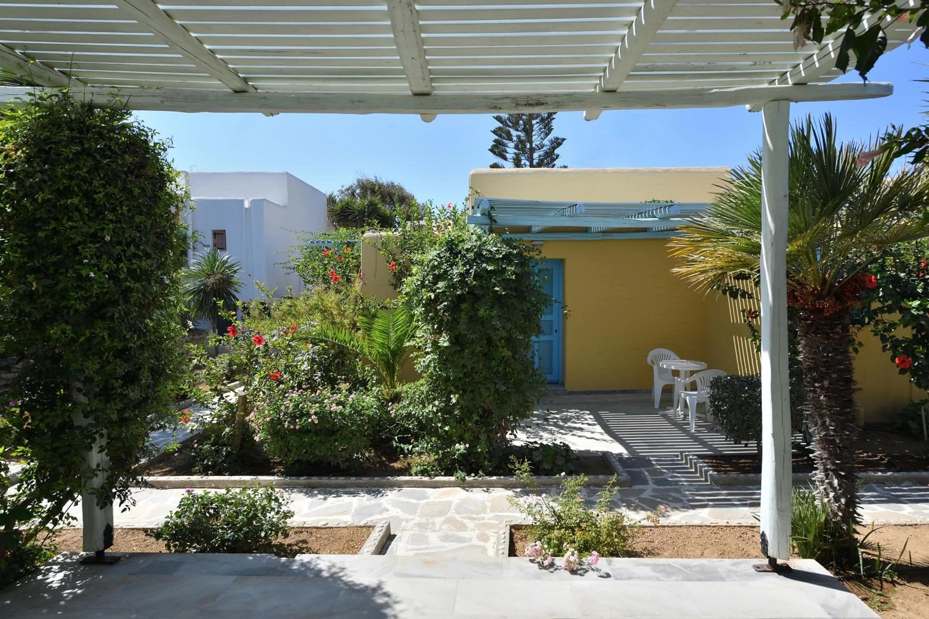 Garden in Surfing Beach Village Paros