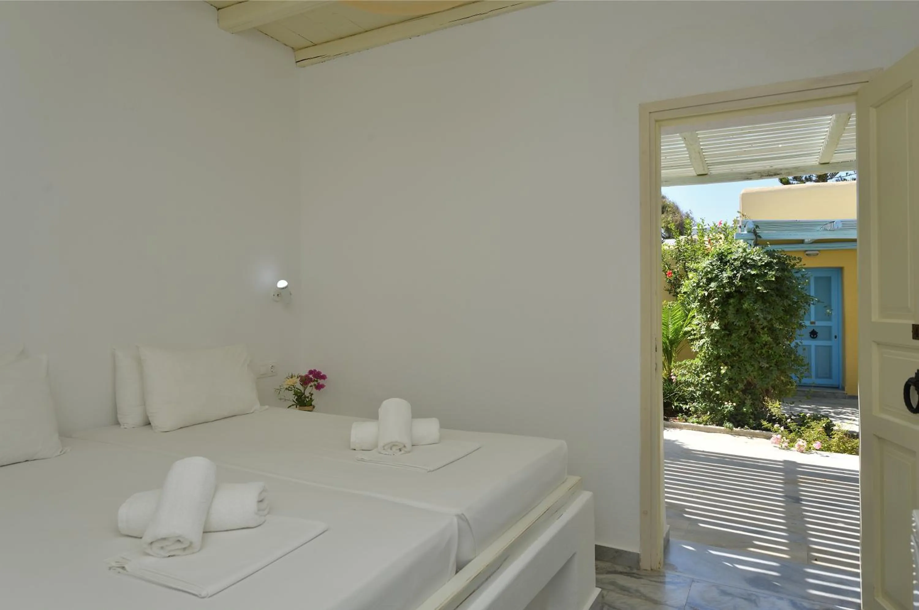Bedroom, Bed in Surfing Beach Village Paros