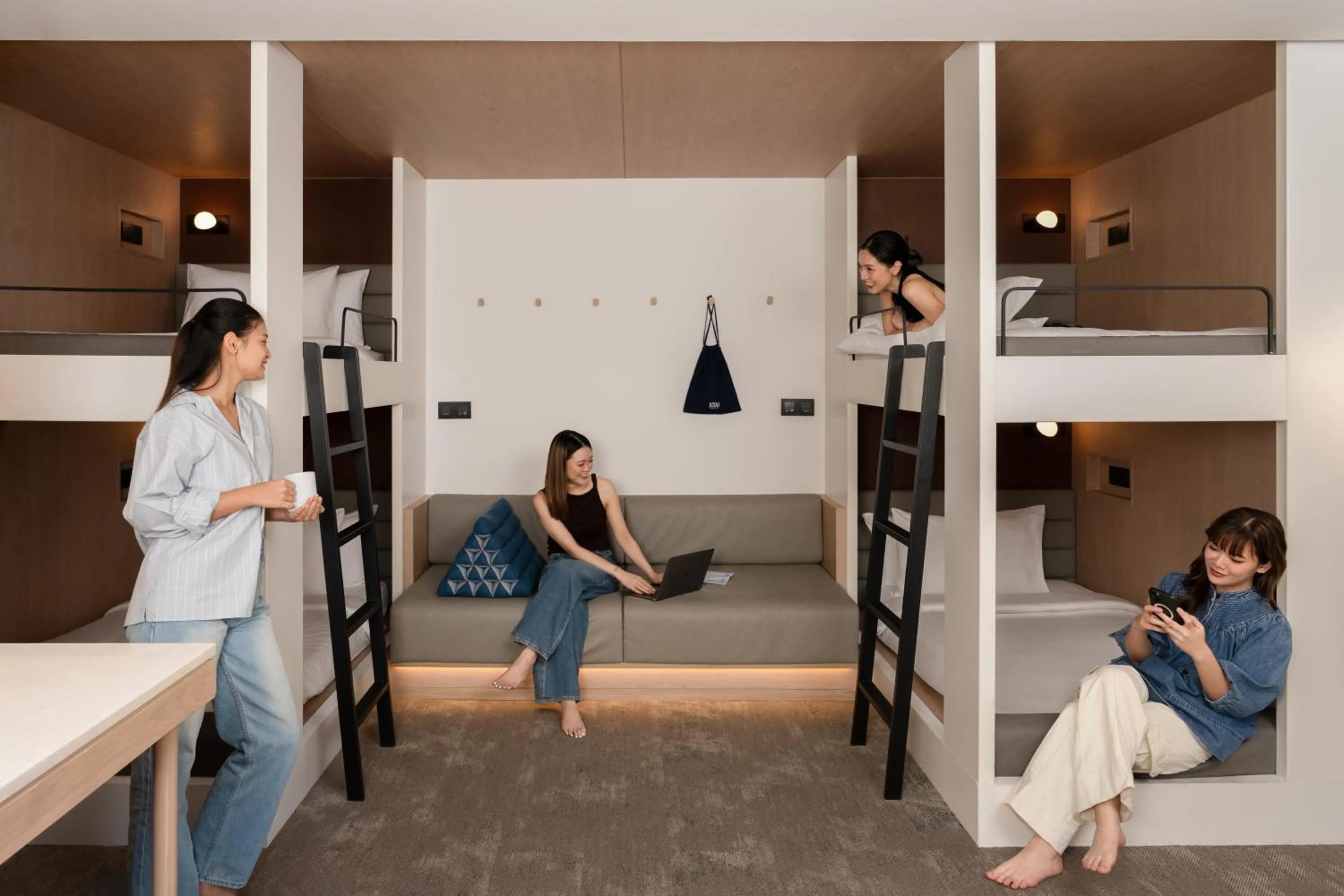 group of guests, Bed in ASAI Bangkok Sathorn