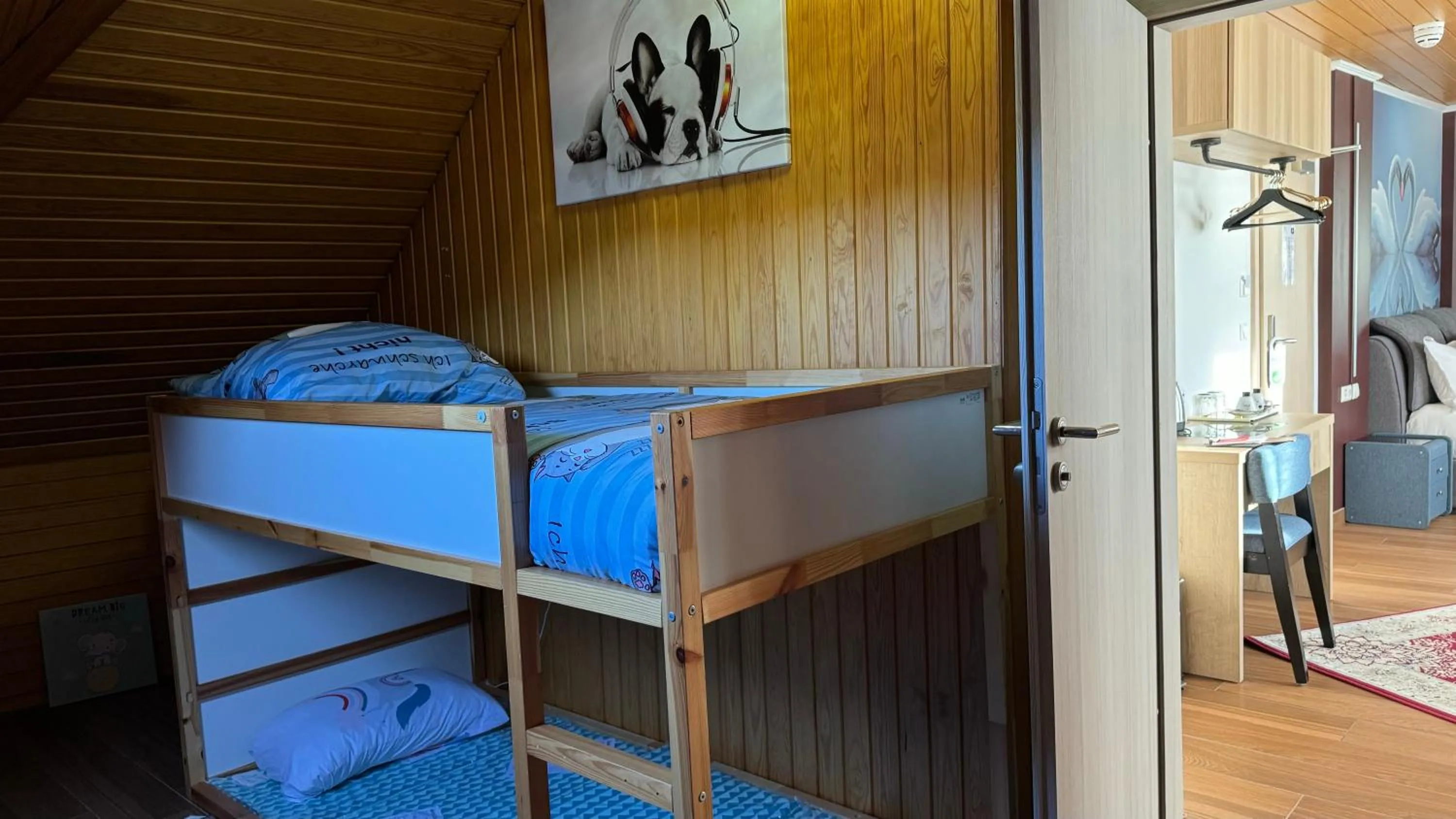 Bed in hotel whiteswan