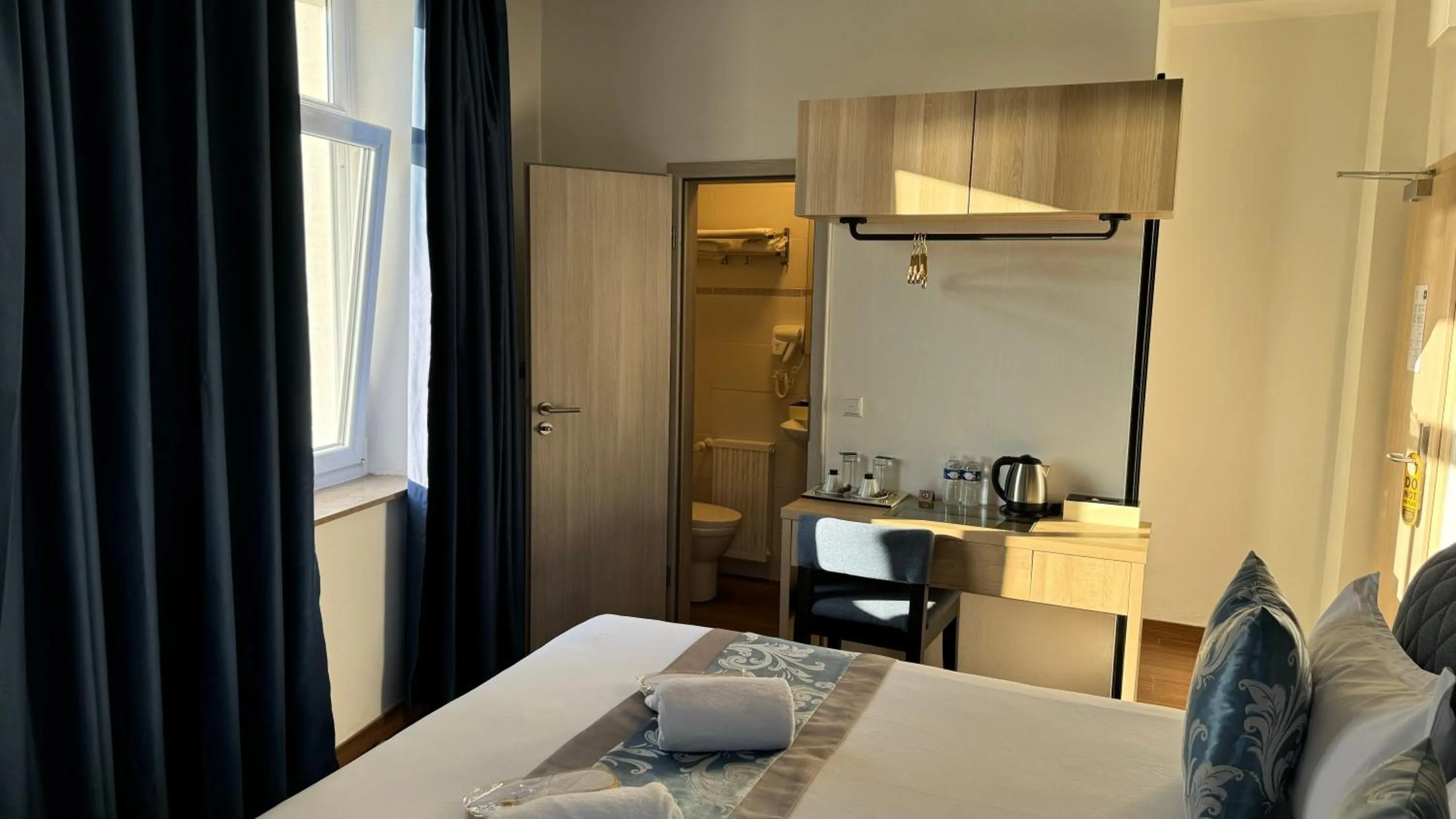 Bed in hotel whiteswan