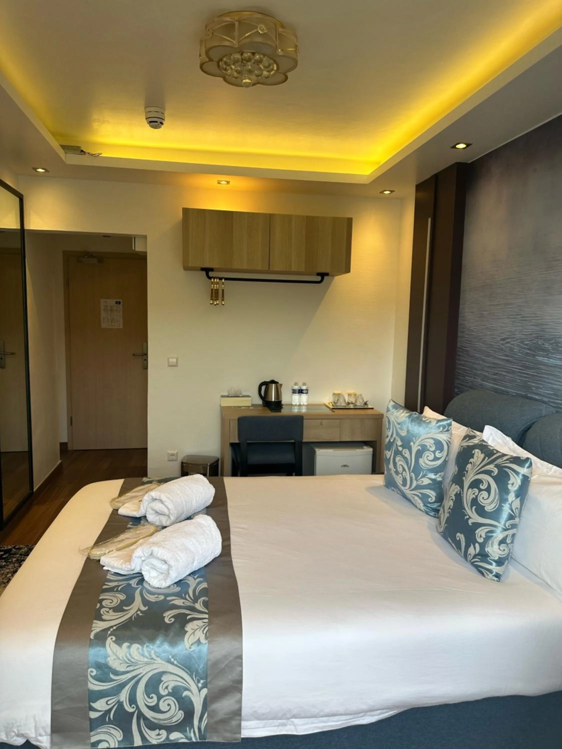 Bed in hotel whiteswan