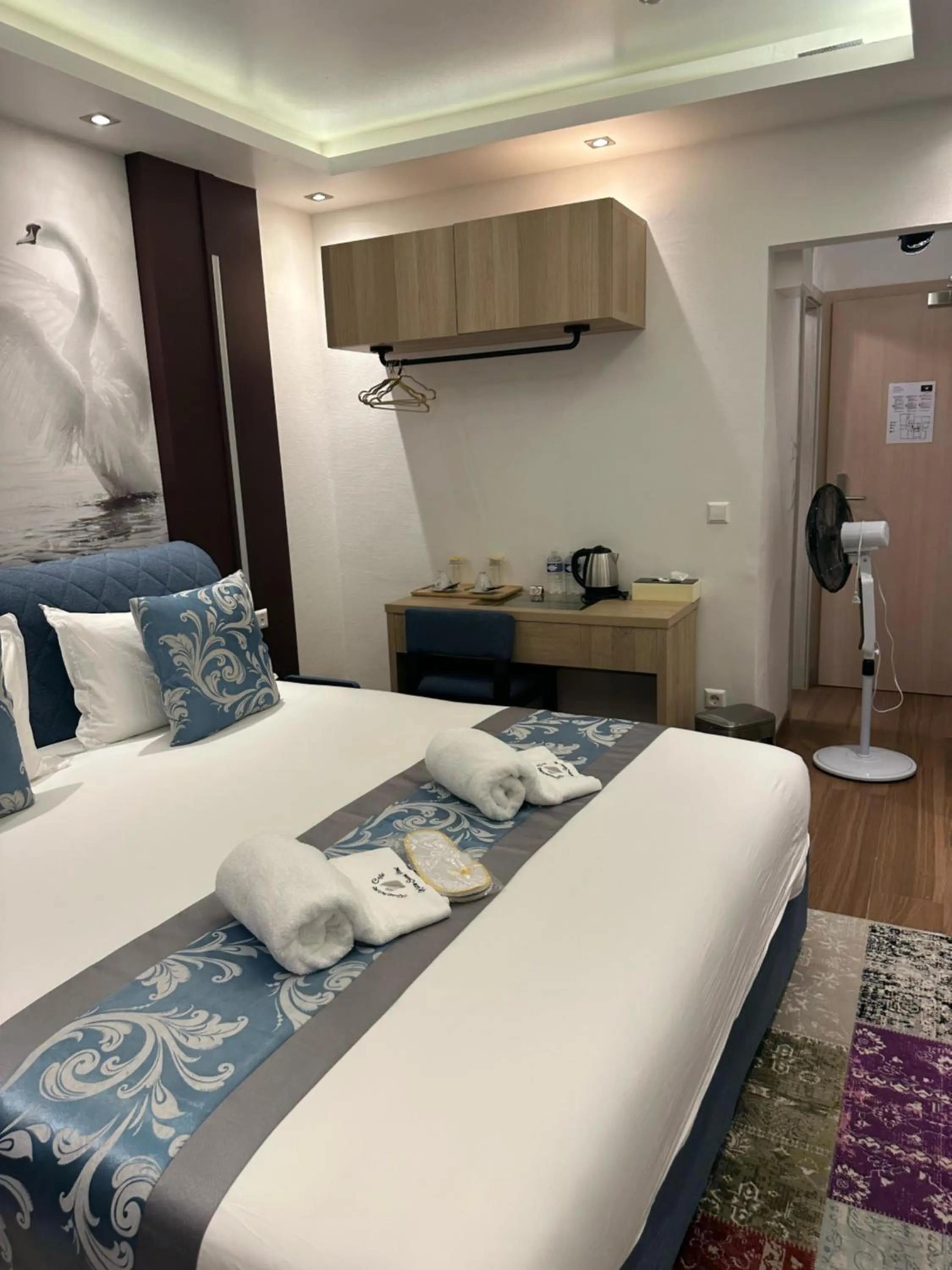 Bed in hotel whiteswan