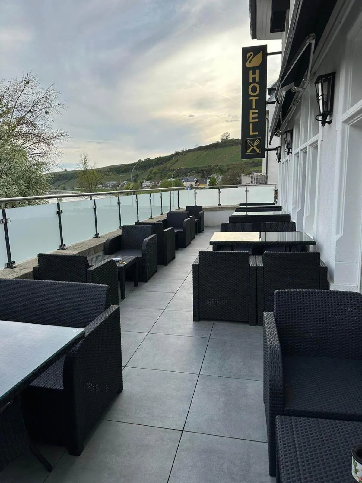 Balcony/Terrace in hotel whiteswan