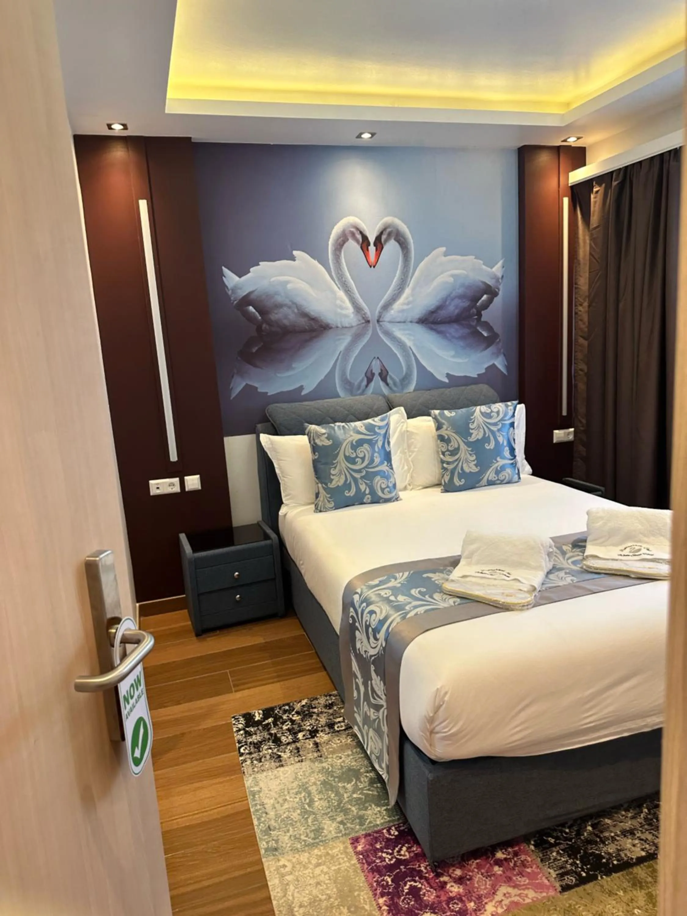 Bed in hotel whiteswan