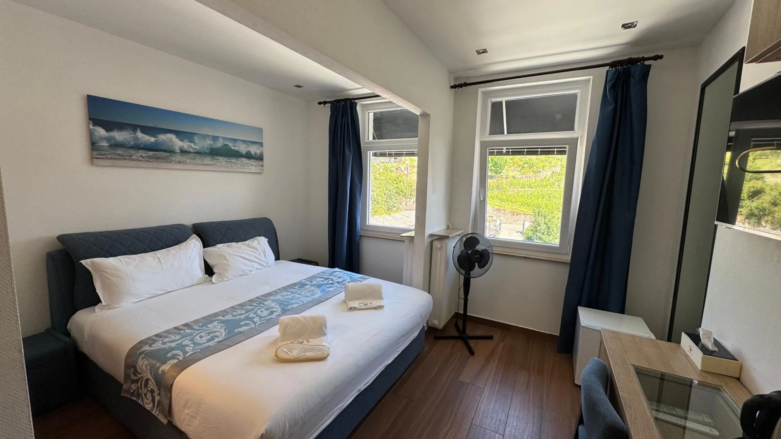 Bed in hotel whiteswan