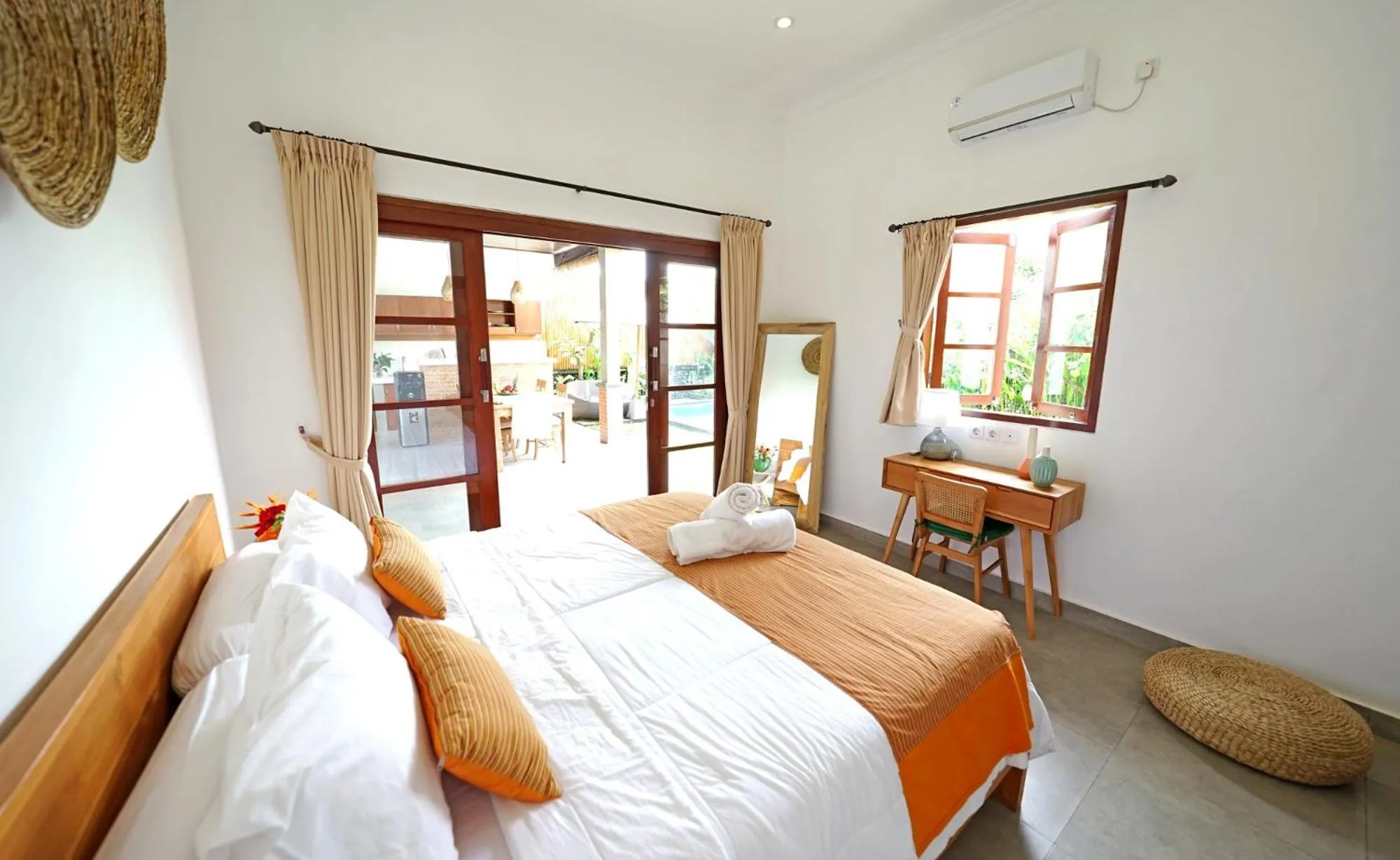 Bedroom, Bed in The Lavana Villa Kubu Life Kerobokan Seminyak (3 Bedroom Villa)