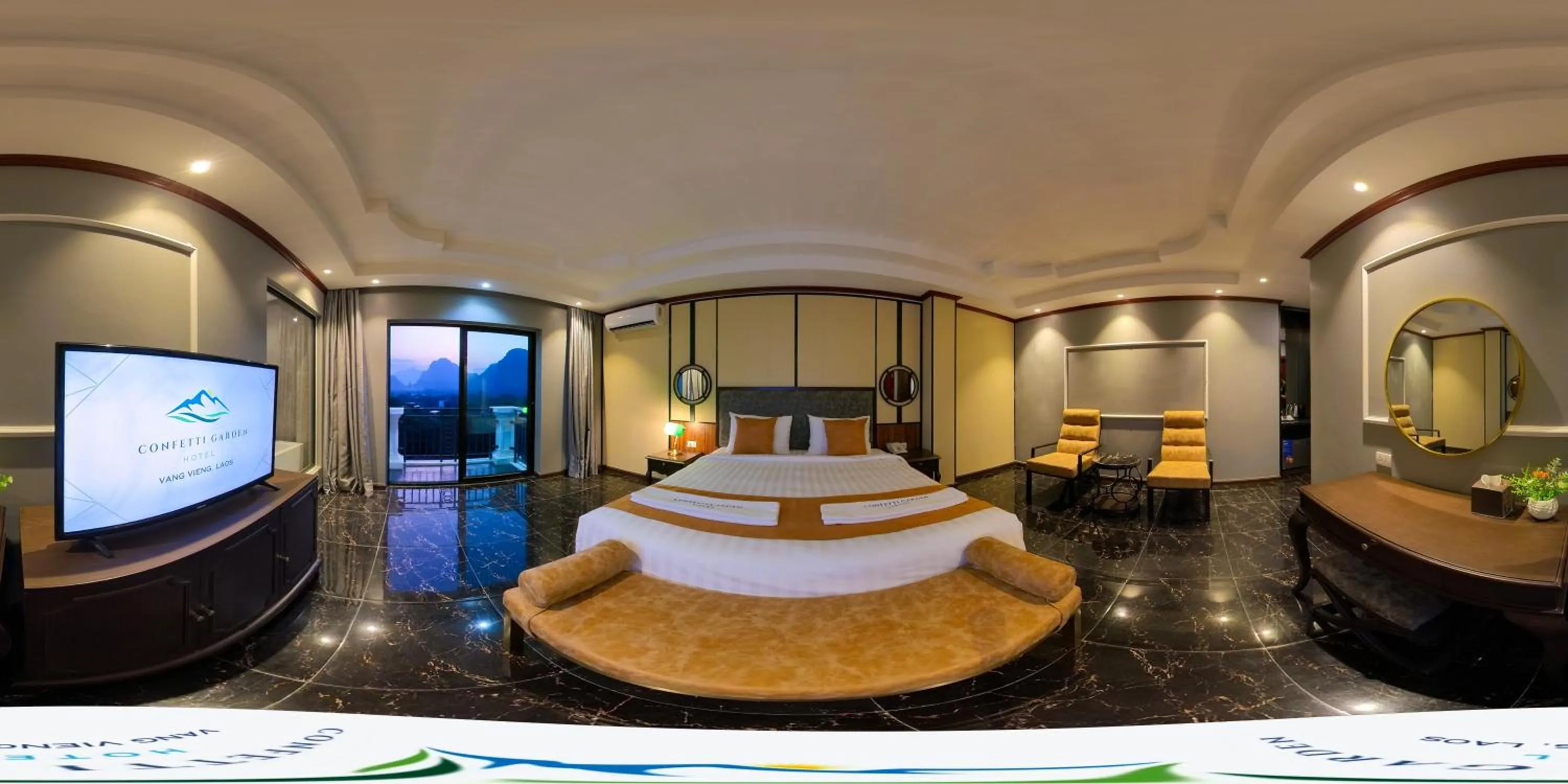 Bed in Confetti Garden Hotel