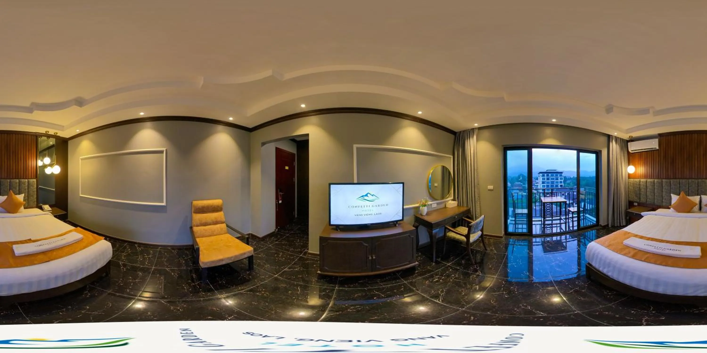 Bed in Confetti Garden Hotel