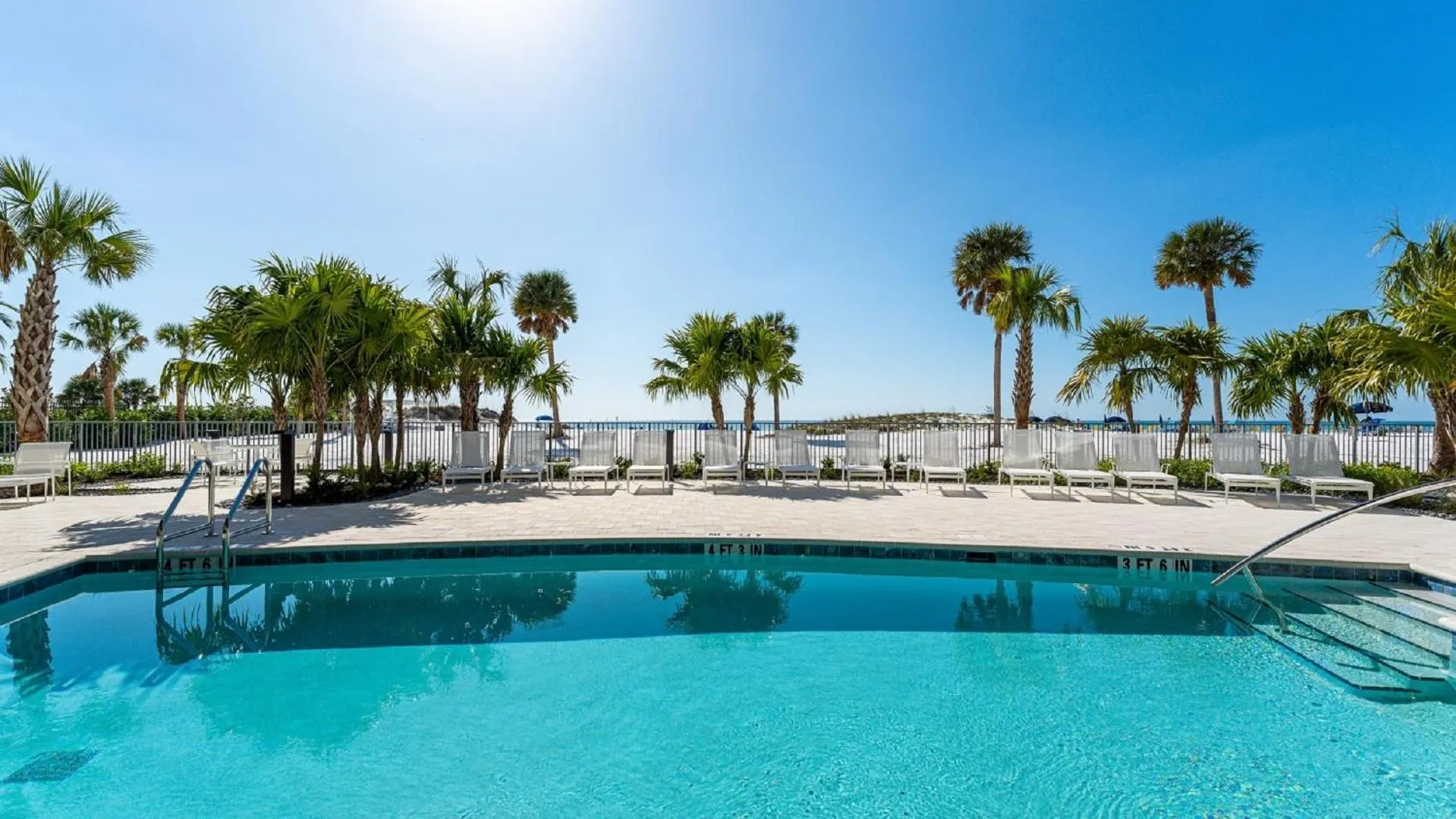 Pool view in Ten35 Seaside Rentals