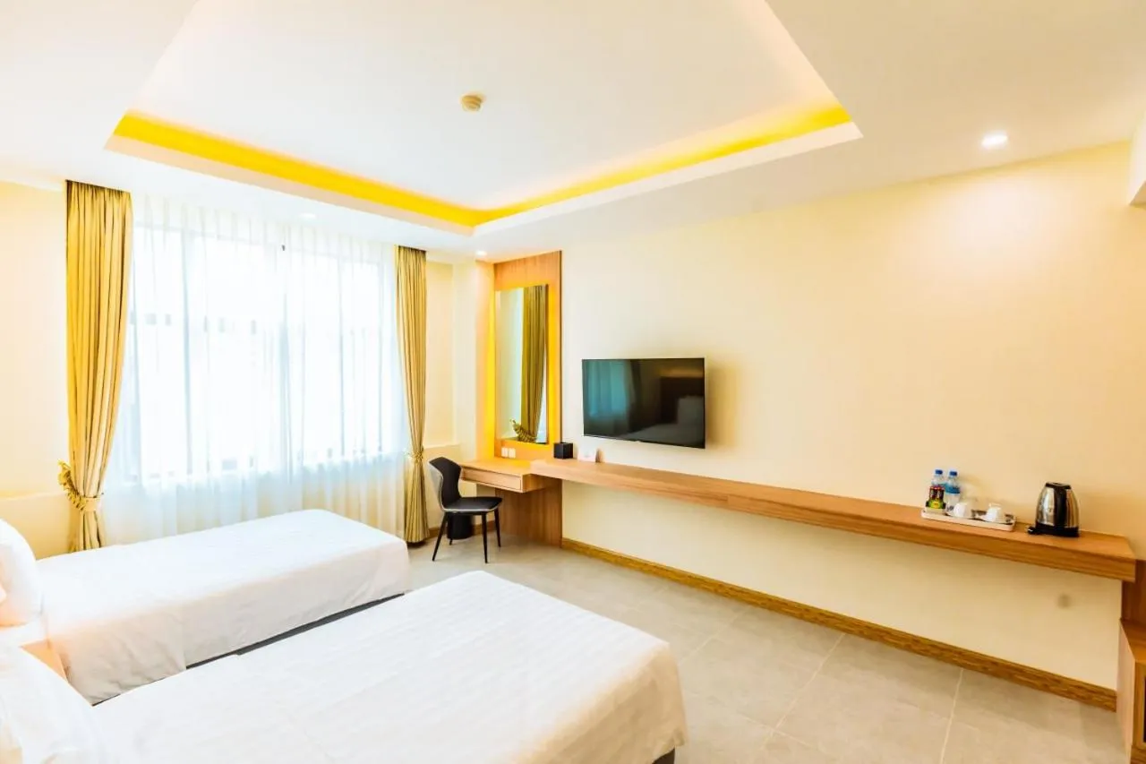 Bed in Dynasty Casino Hotel