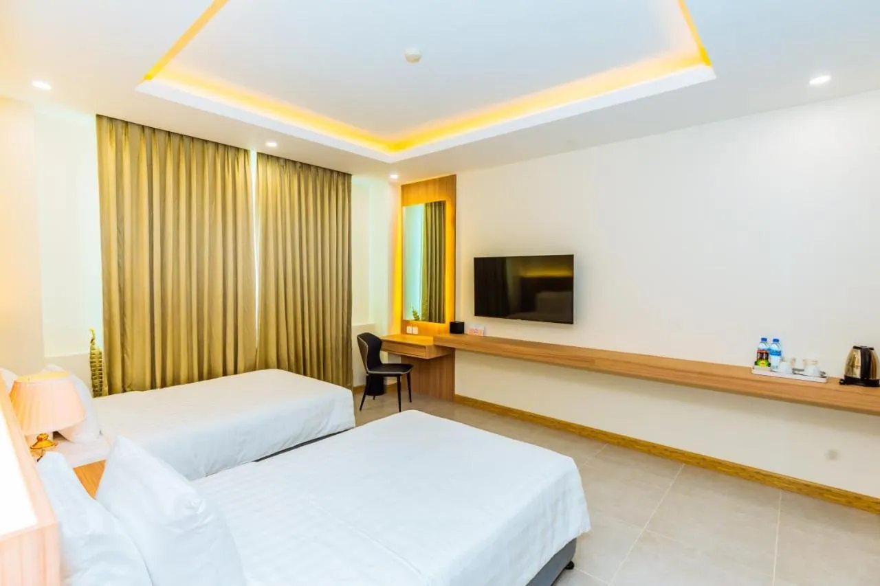 Bed in Dynasty Casino Hotel