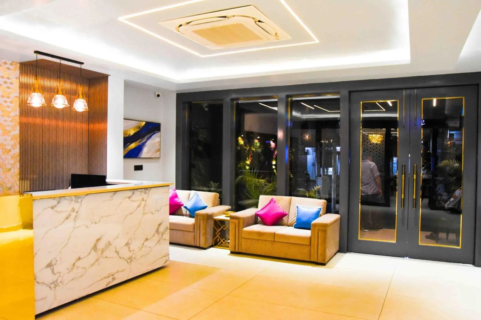 Seating area in Hotel Azul Ganga