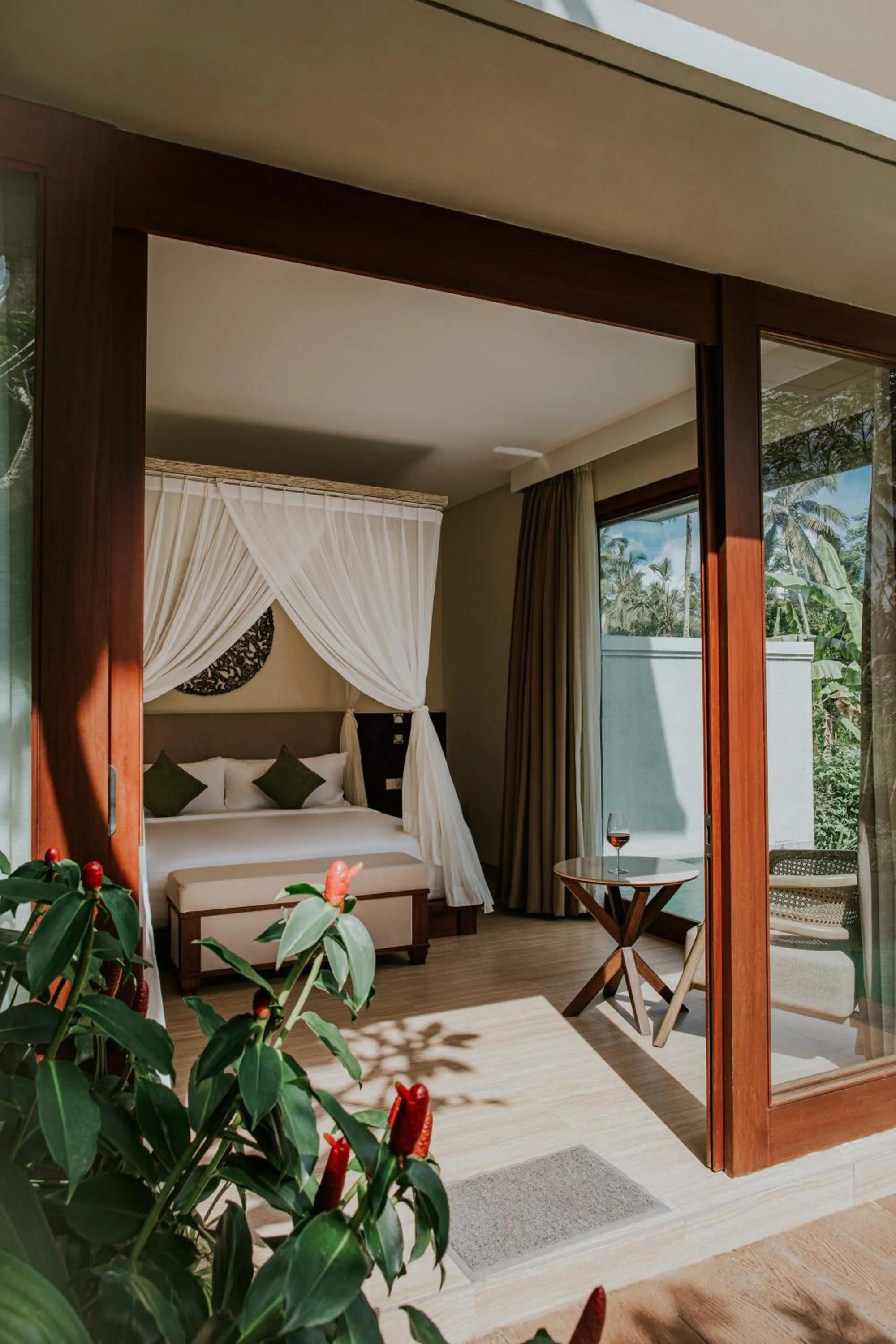 Bed in Stanagiri Villas Ubud