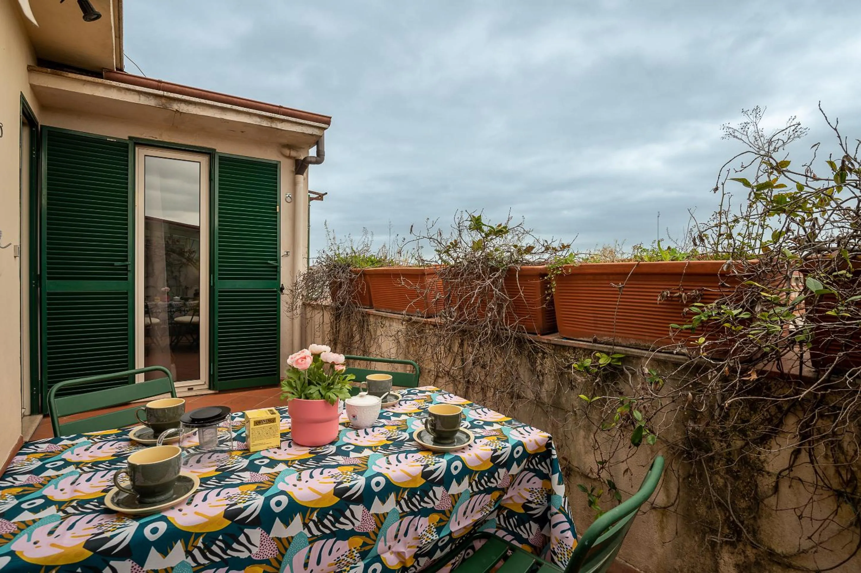 Balcony/Terrace in Tiffany's apartment Flaminio