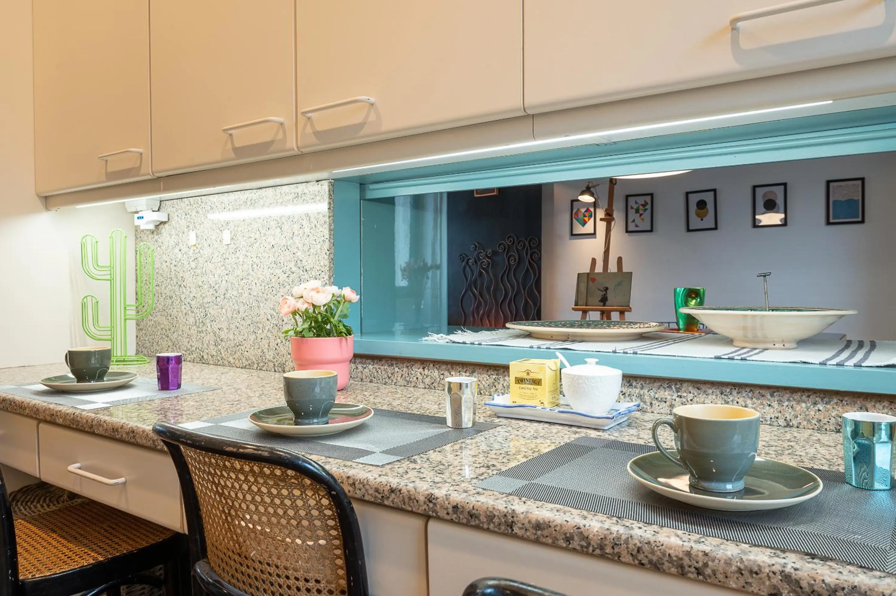 Kitchen or kitchenette in Tiffany's apartment Flaminio