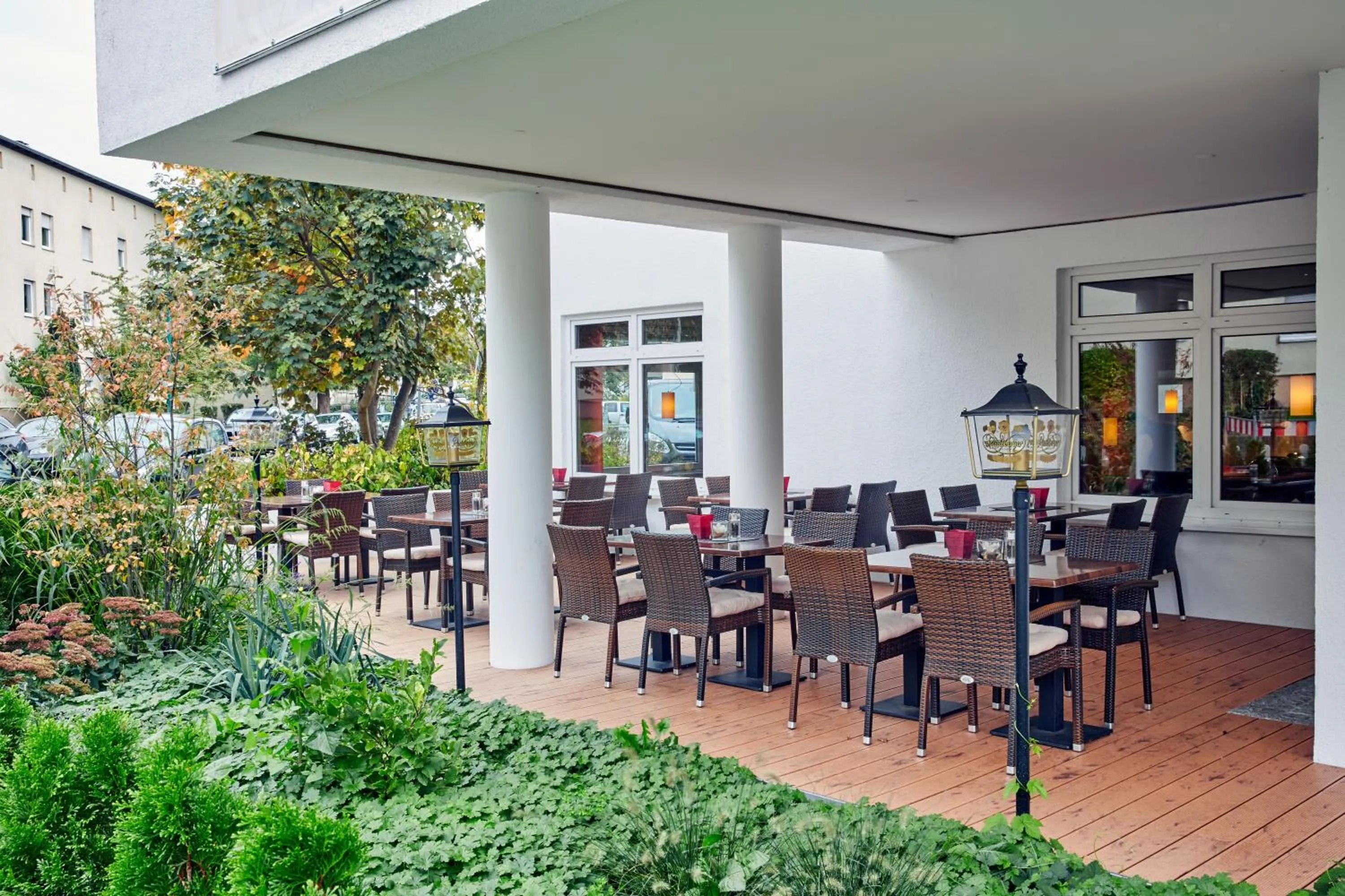 Balcony/Terrace in H+ Hotel Darmstadt
