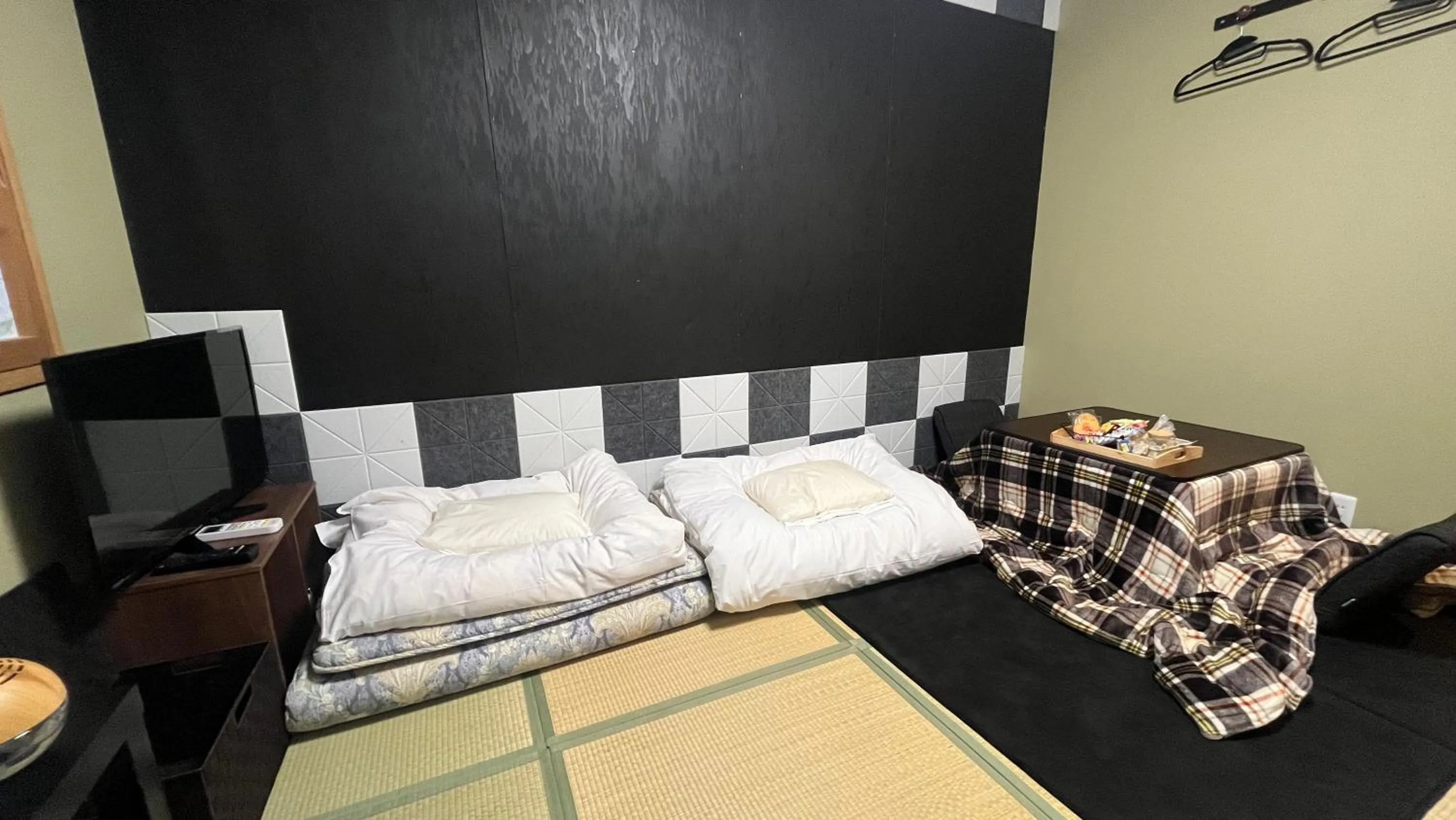 Bed in Wafu Ryokan Uehonmachi