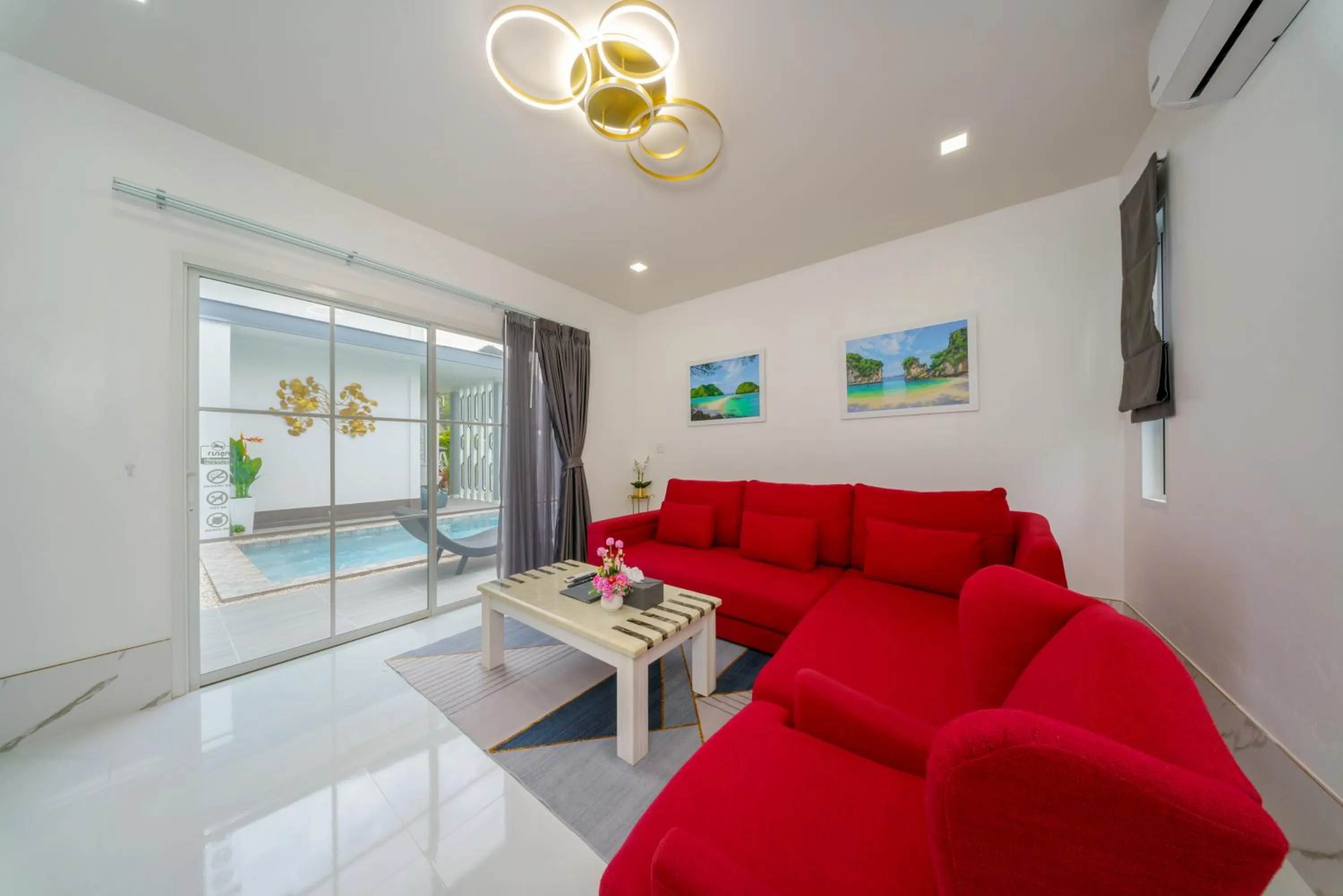 Living room in Lark Pool Villa Aonang Krabi