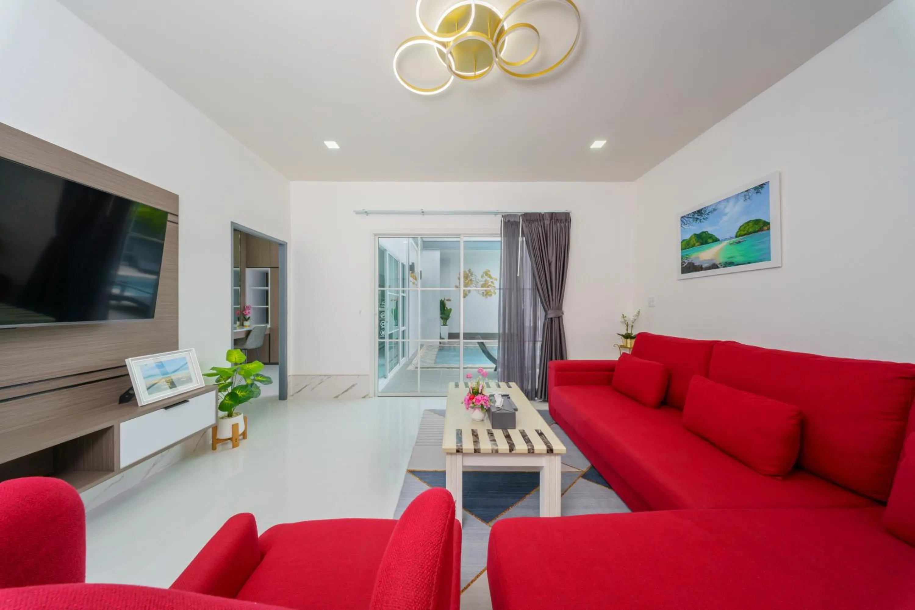 Living room in Lark Pool Villa Aonang Krabi