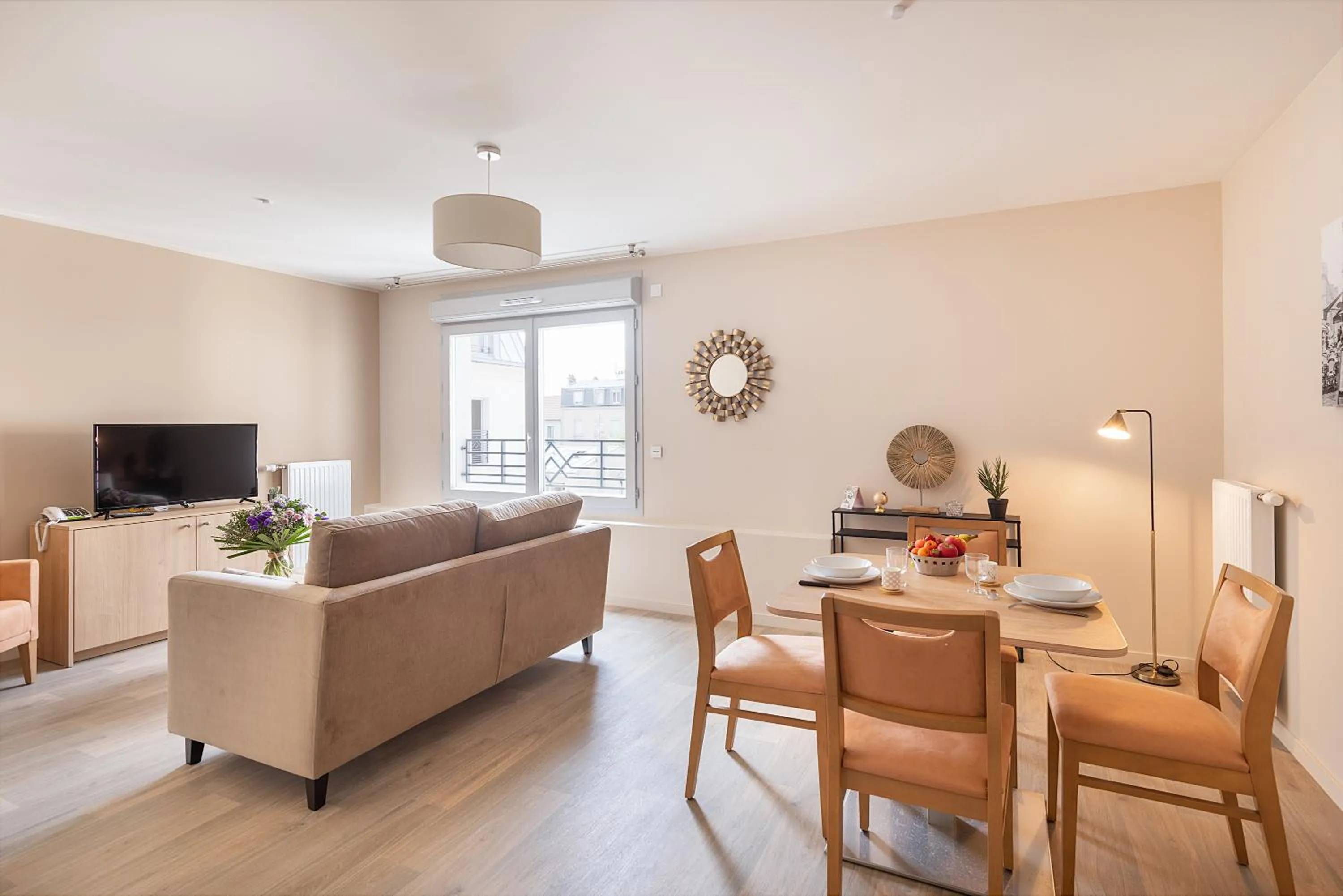 Living room in Zenao Appart'hôtels Le Raincy