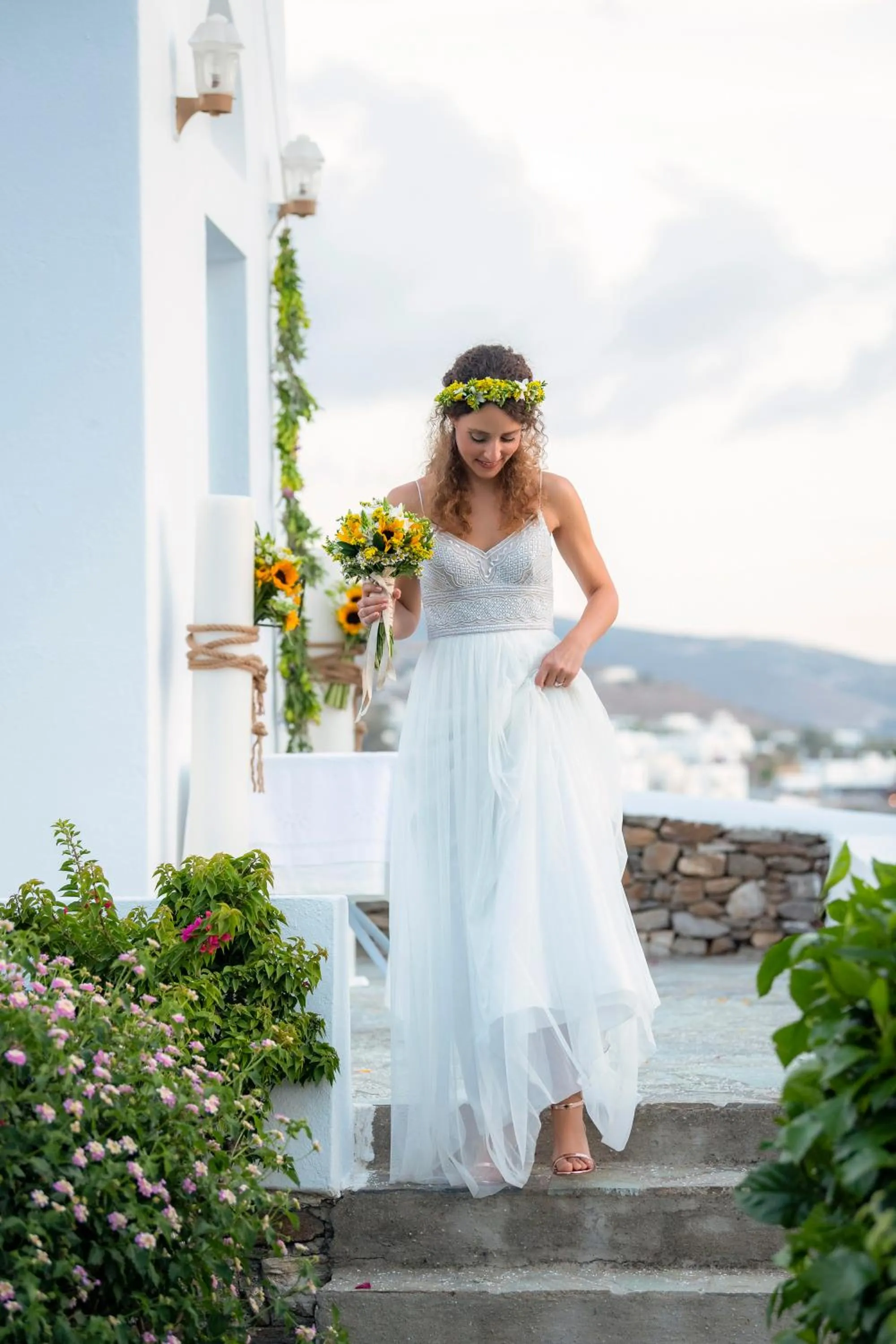 Garden view in Pyrgaki Hotel