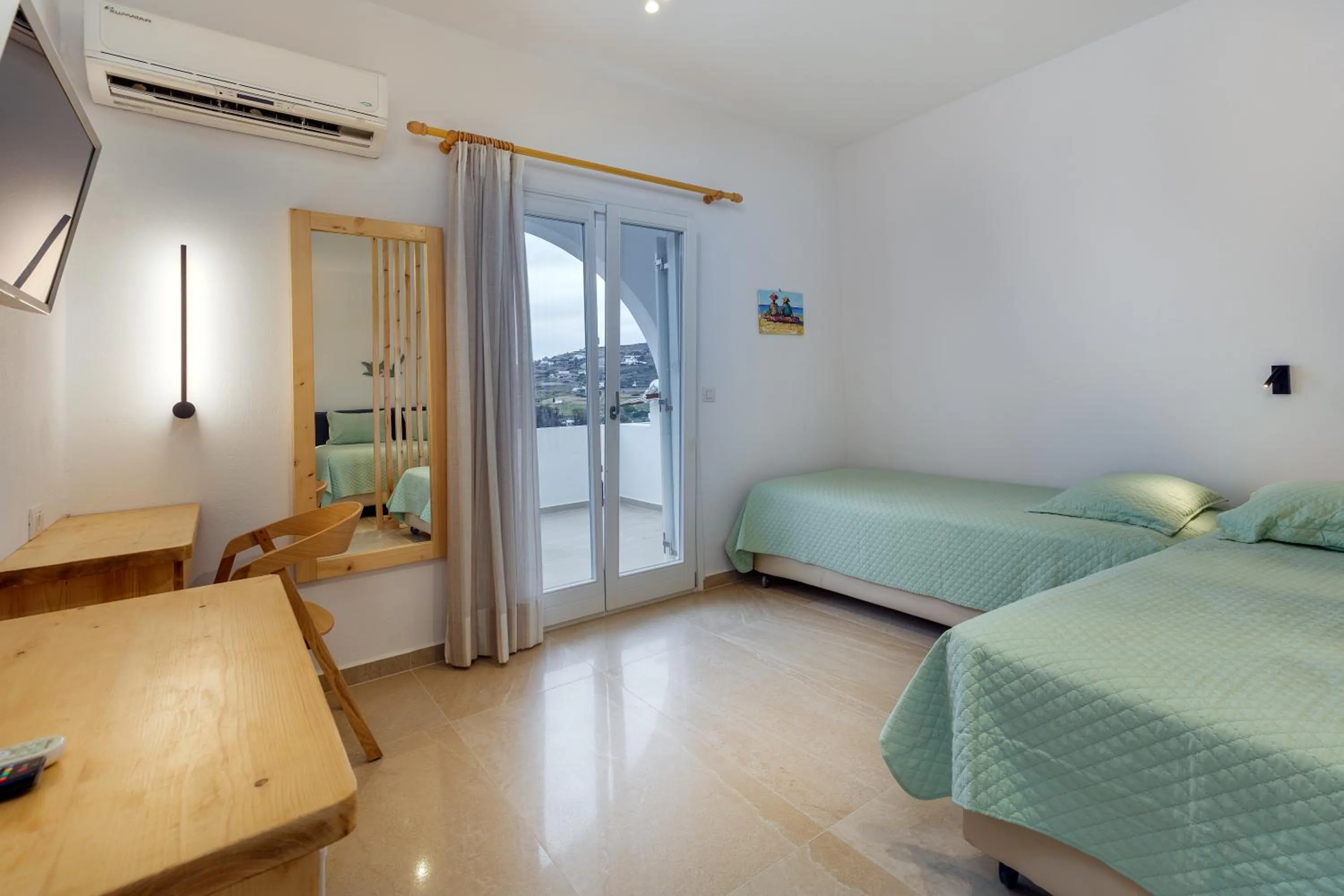 Bedroom, Bed in Pyrgaki Hotel