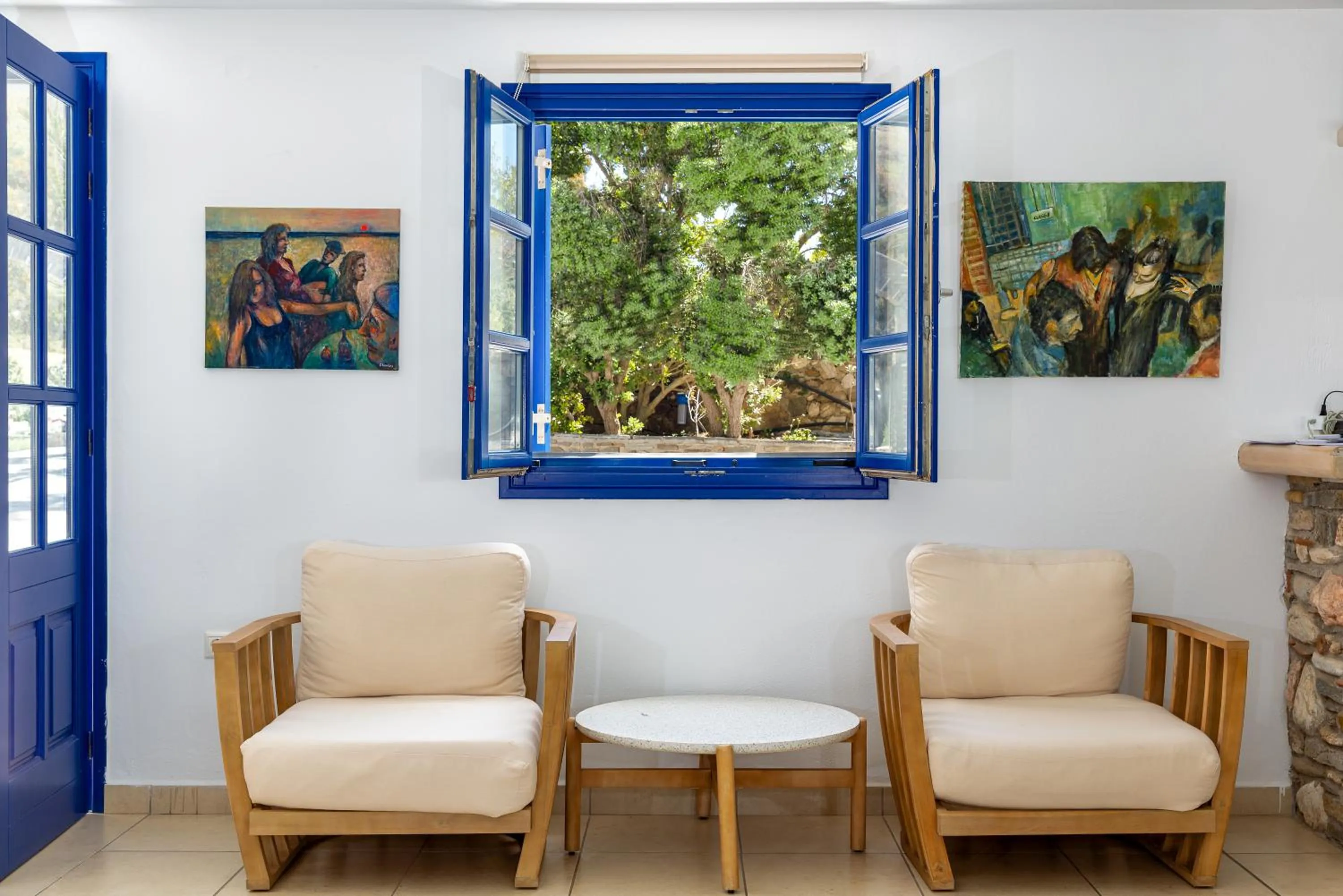 Living room in Pyrgaki Hotel