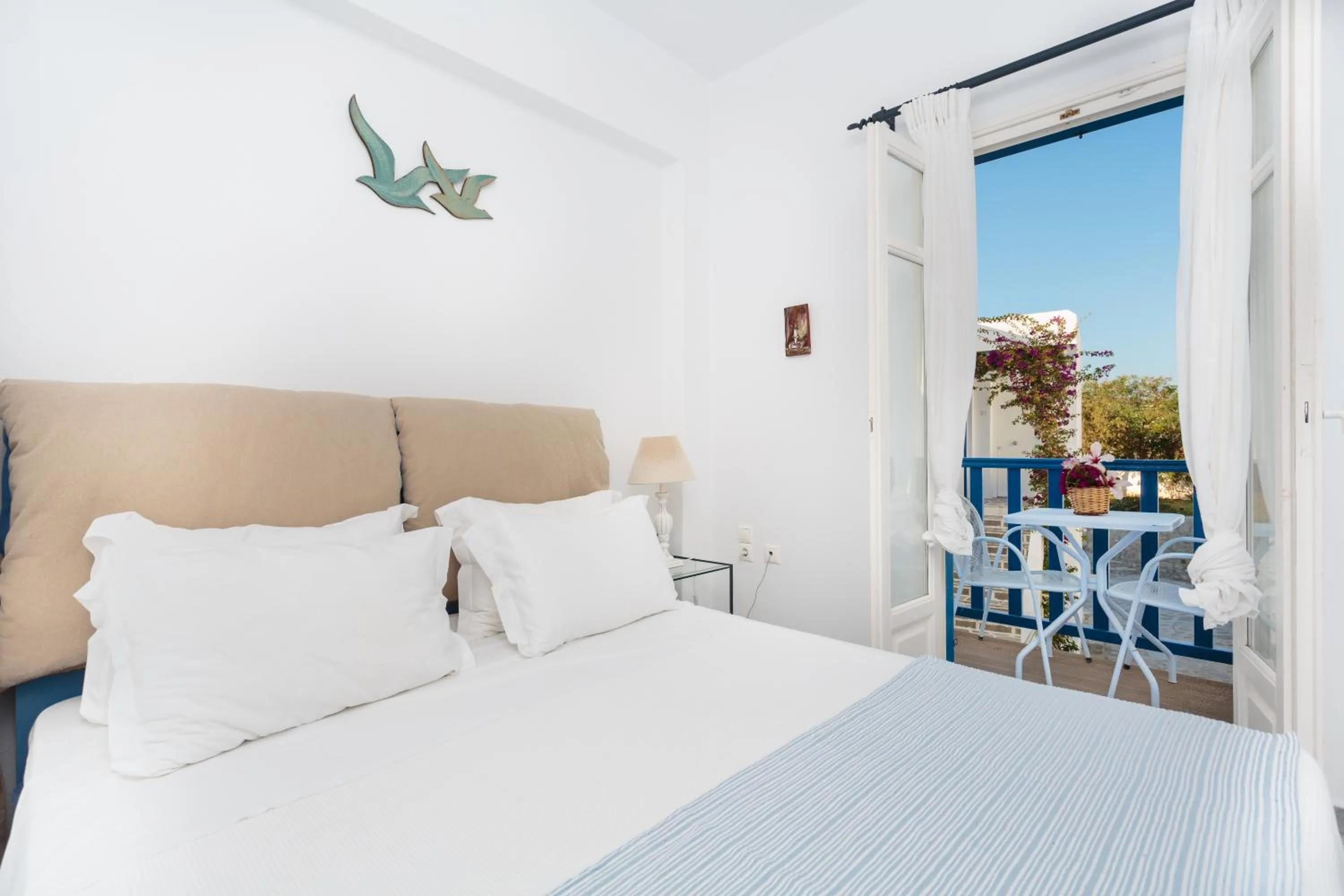 Bed in Pyrgaki Hotel