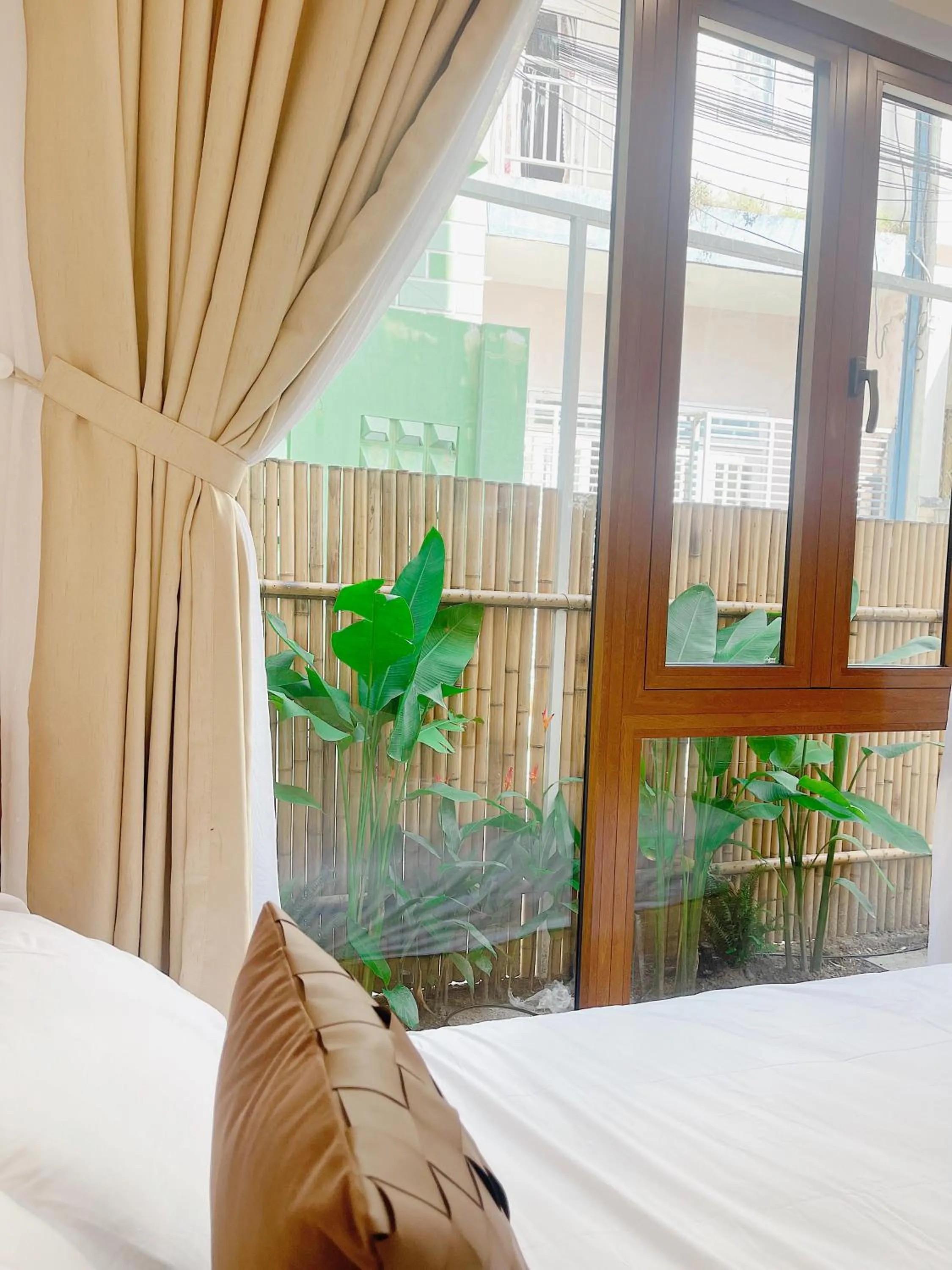 View (from property/room), Bed in Baphu Beachwalk Apartment - 5 min walk to My Khe beach