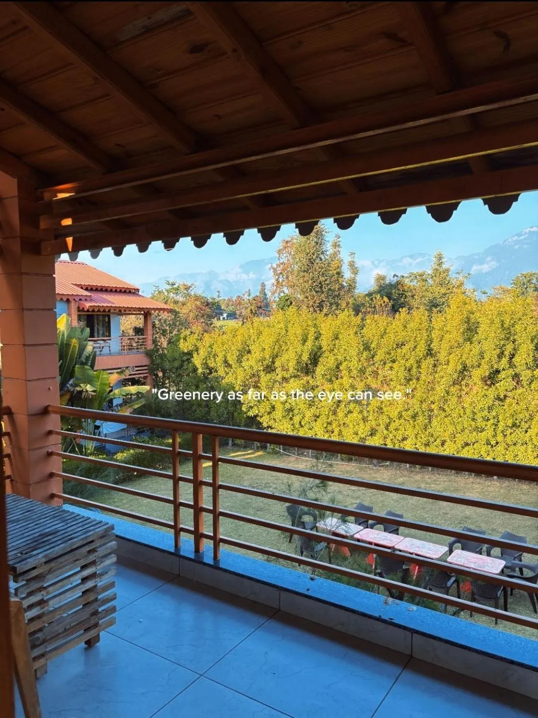 Balcony/Terrace in KK Jungle View Resort - Jim Corbett