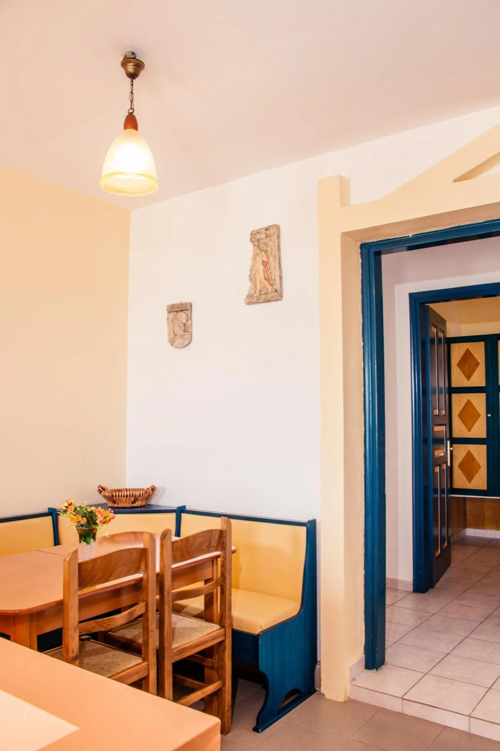 Kitchen or kitchenette in Limanaki Seafront Apartments