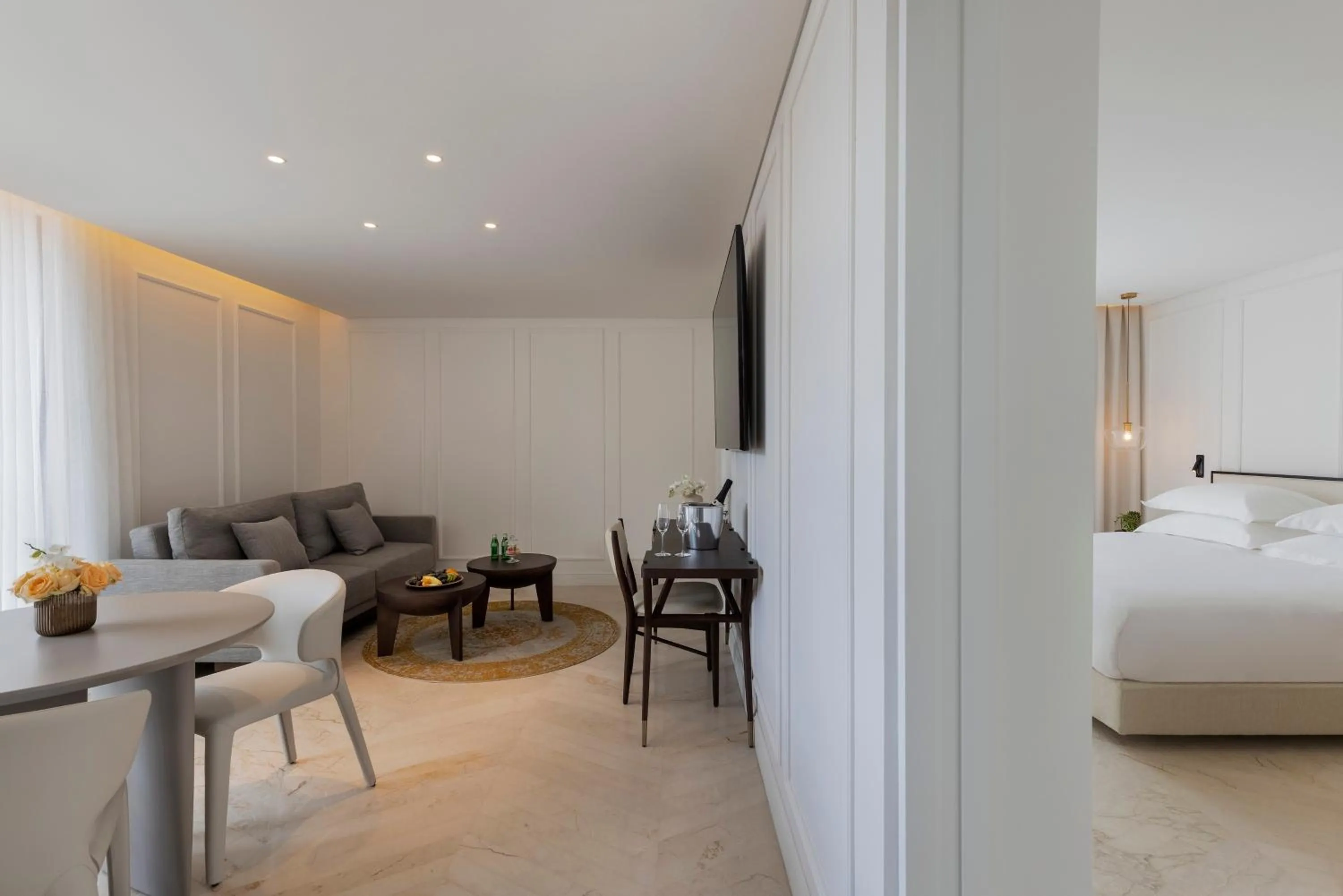 Seating area, Bed in Theatron Jerusalem Hotel & Spa - MGallery Collection