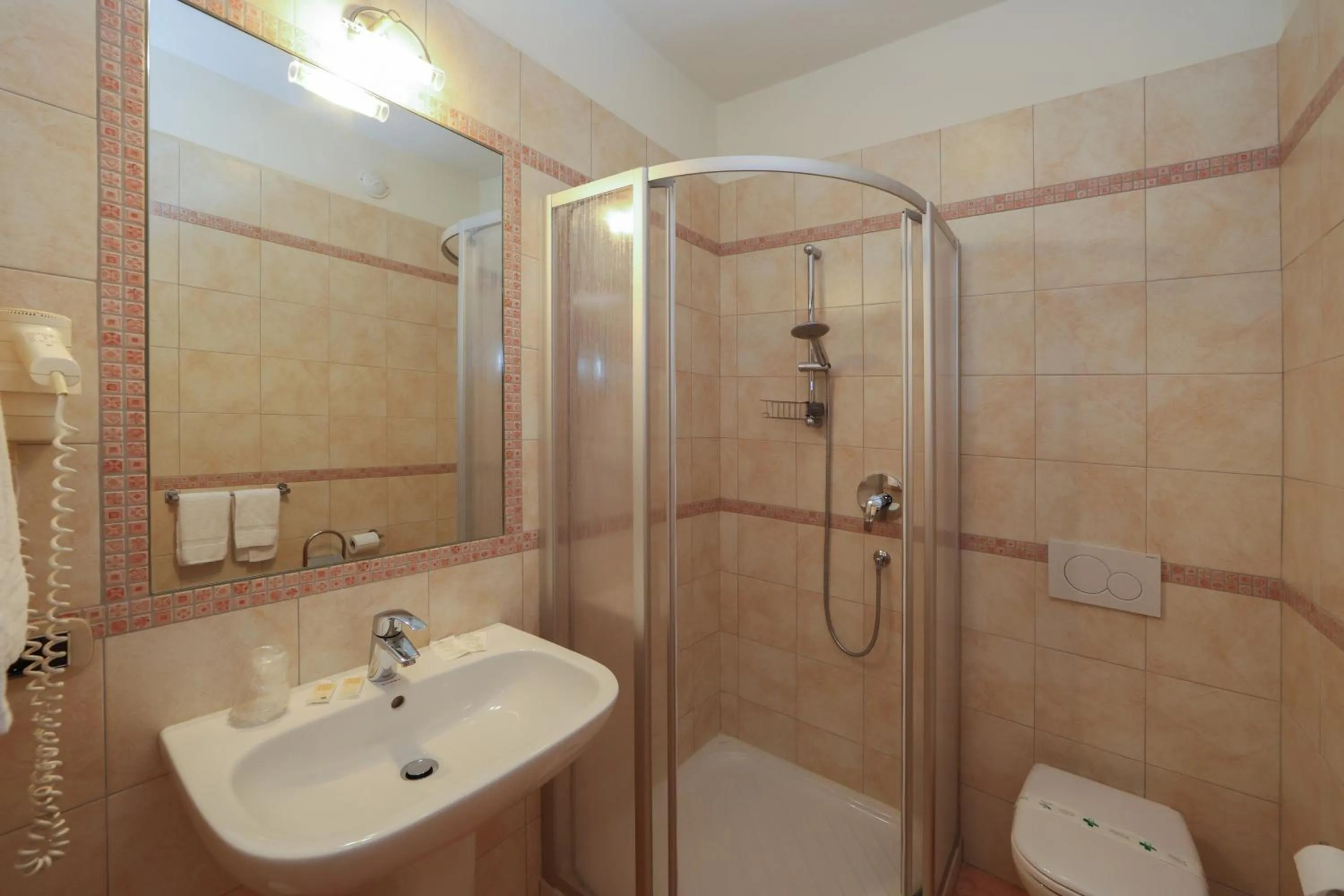 Shower in Hotel Regina del Bosco