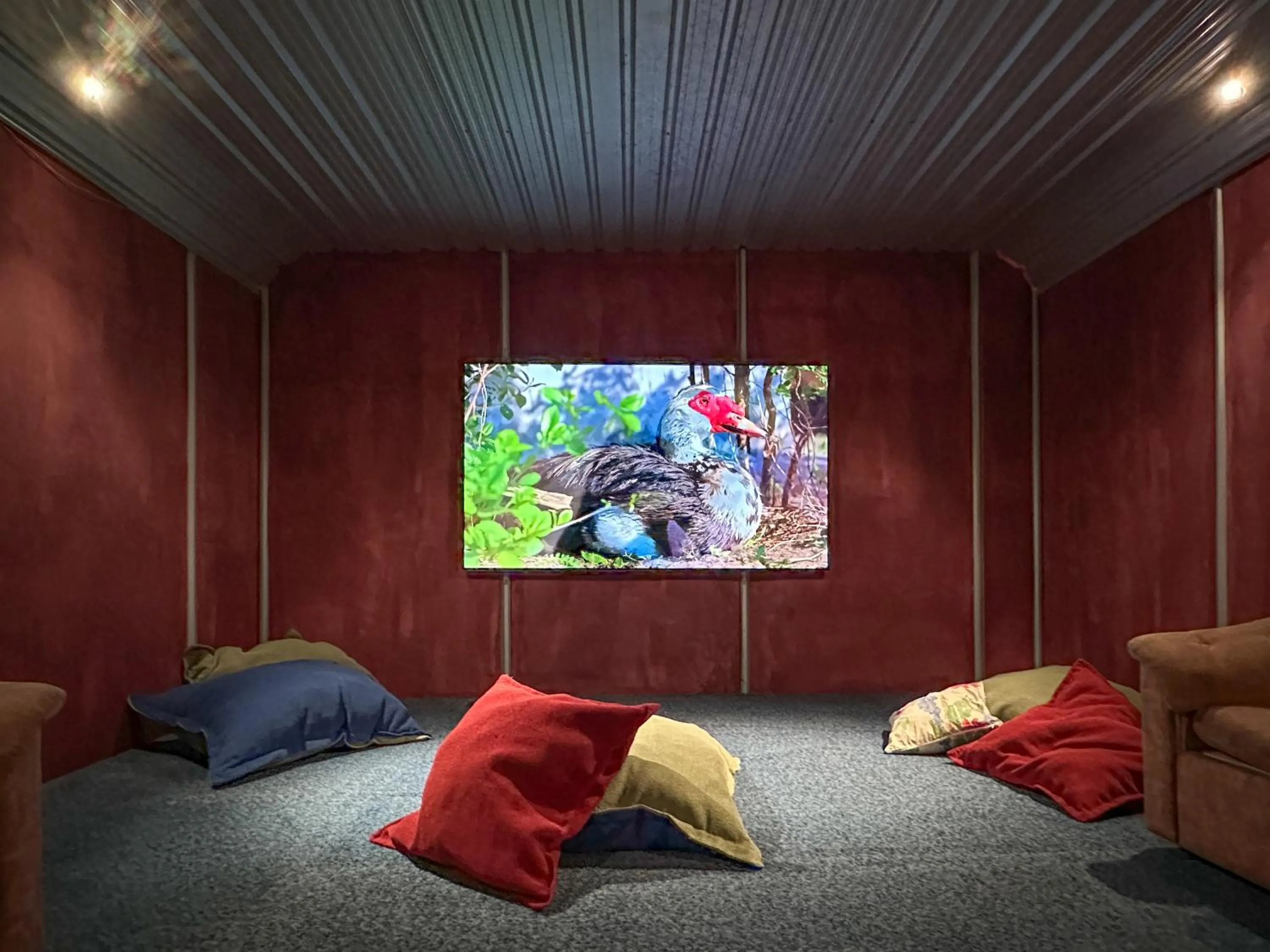 Communal lounge/ TV room in The Crossing Lodge & Backpackers