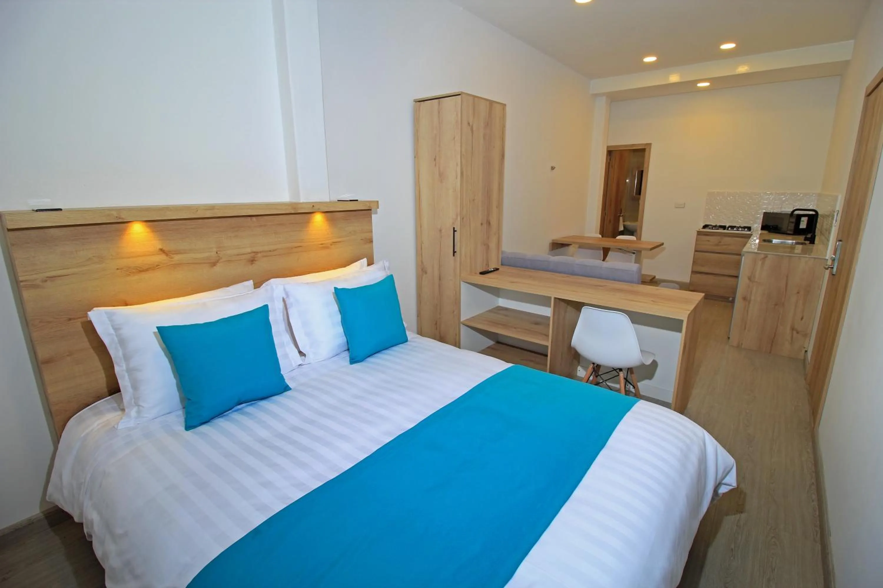 Bed in Apart Hotel Casa Blanca