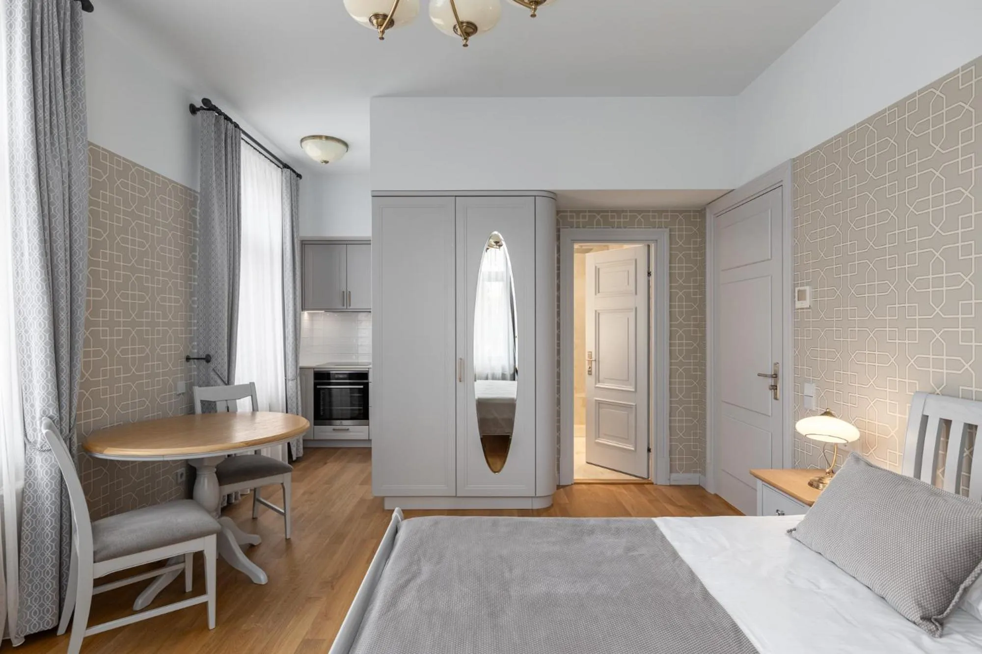 Bed in Roze Kūrmājas Residence