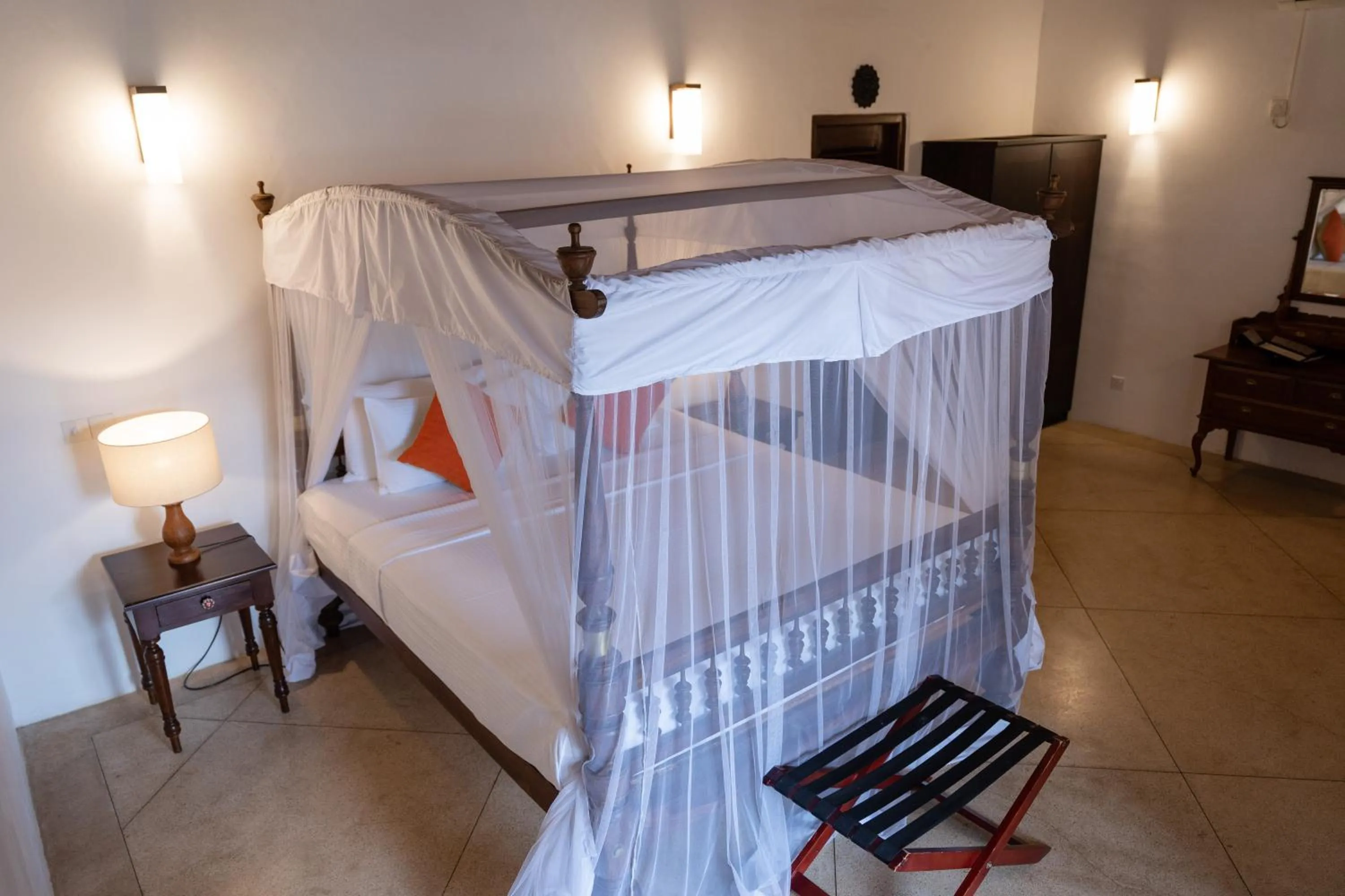 Bed in GALLE HERITAGE VILLA