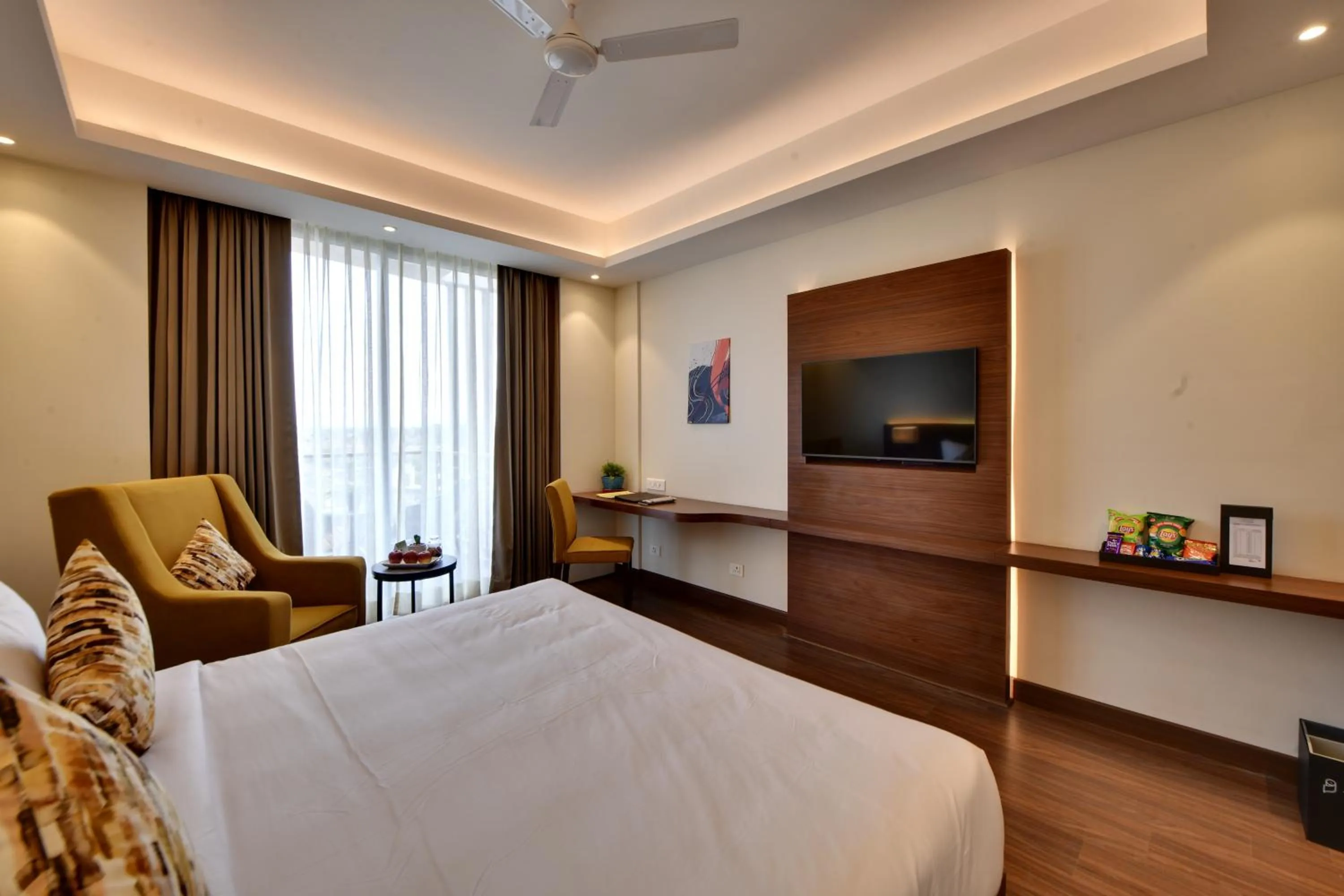 Bedroom, Bed in The Fern AN Ecotel Hotel, Alwar Sariska