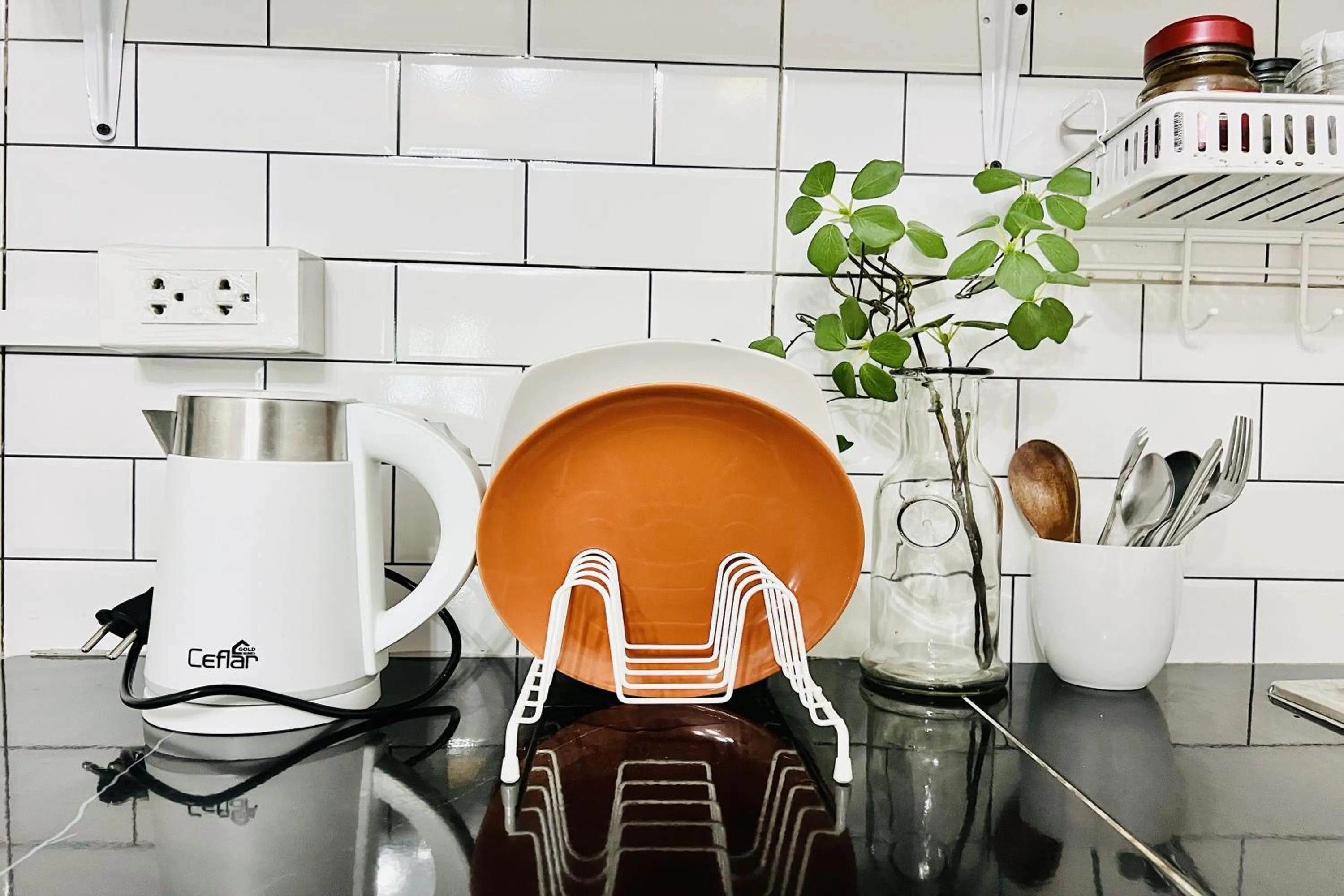 Kitchen or kitchenette in Bann Kam B&B