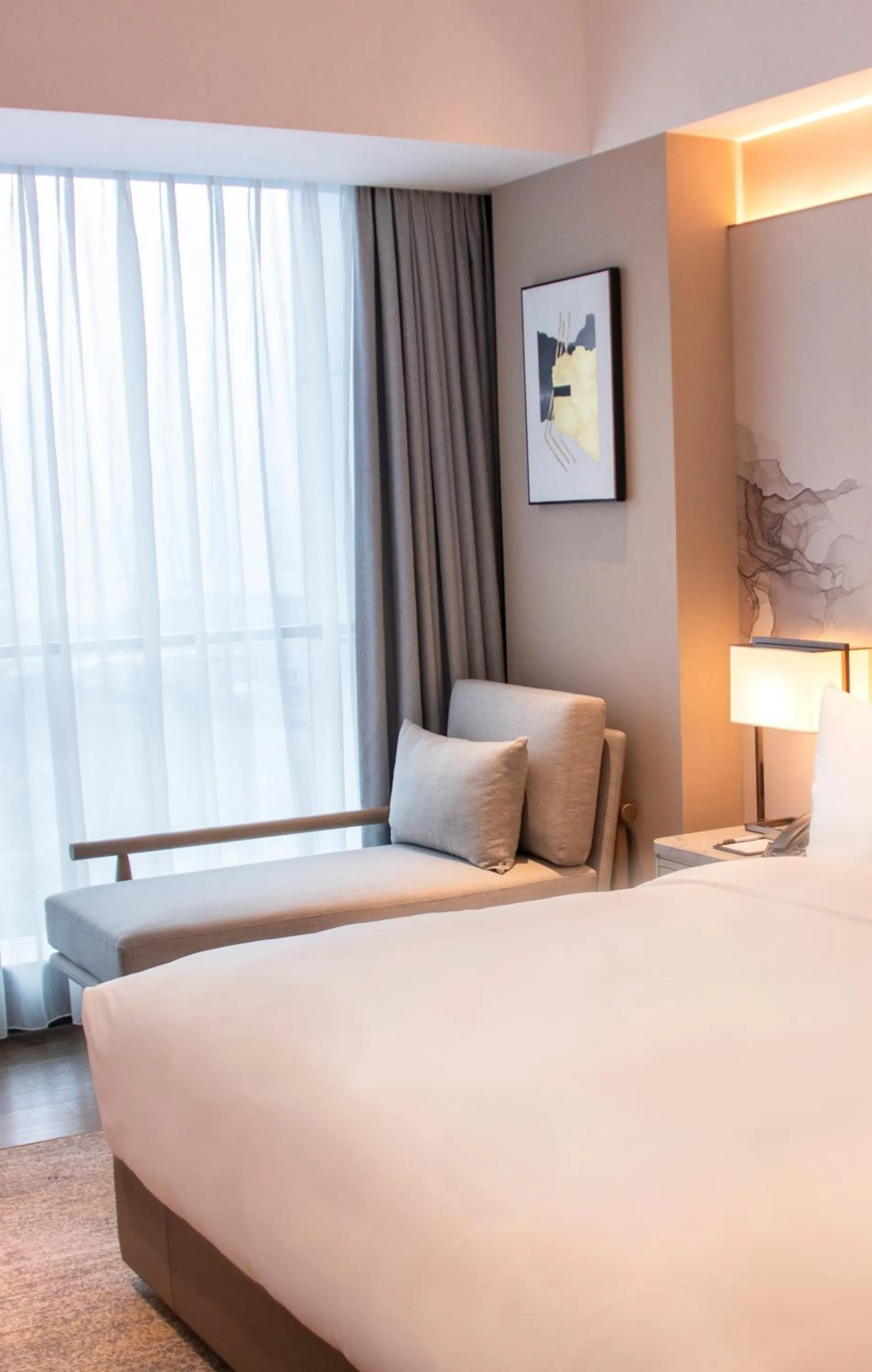 Decorative detail, Bed in Guangzhou Pazhou LN DongFang Hotel