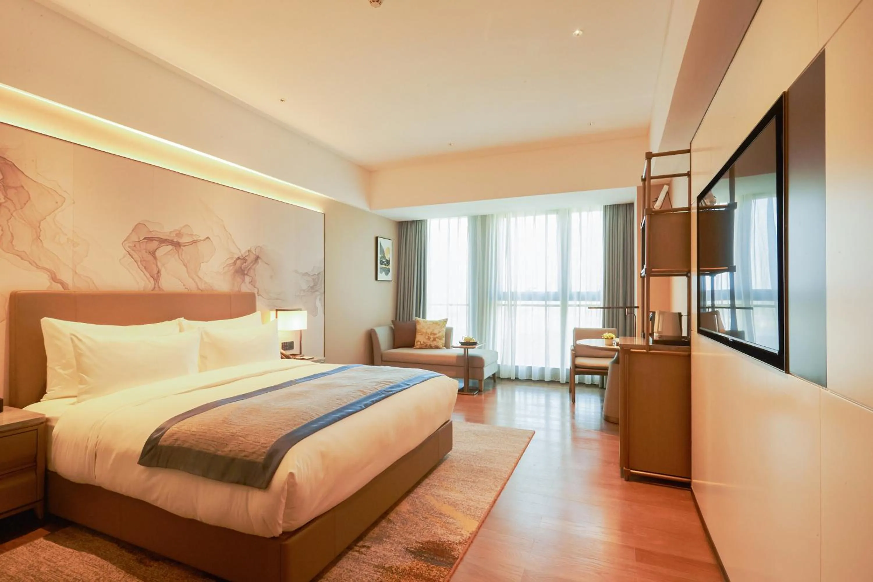 Bed in Guangzhou Pazhou LN DongFang Hotel