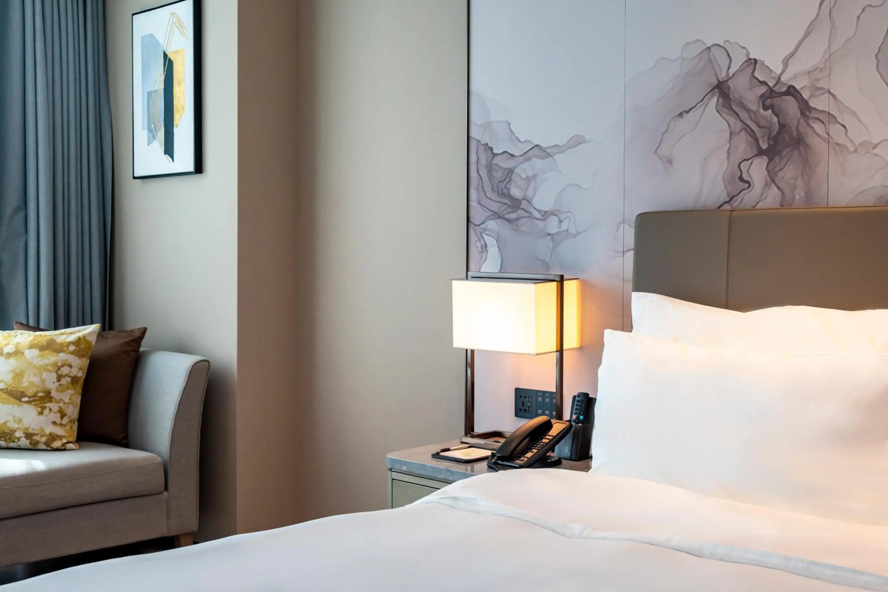 Decorative detail, Bed in Guangzhou Pazhou LN DongFang Hotel