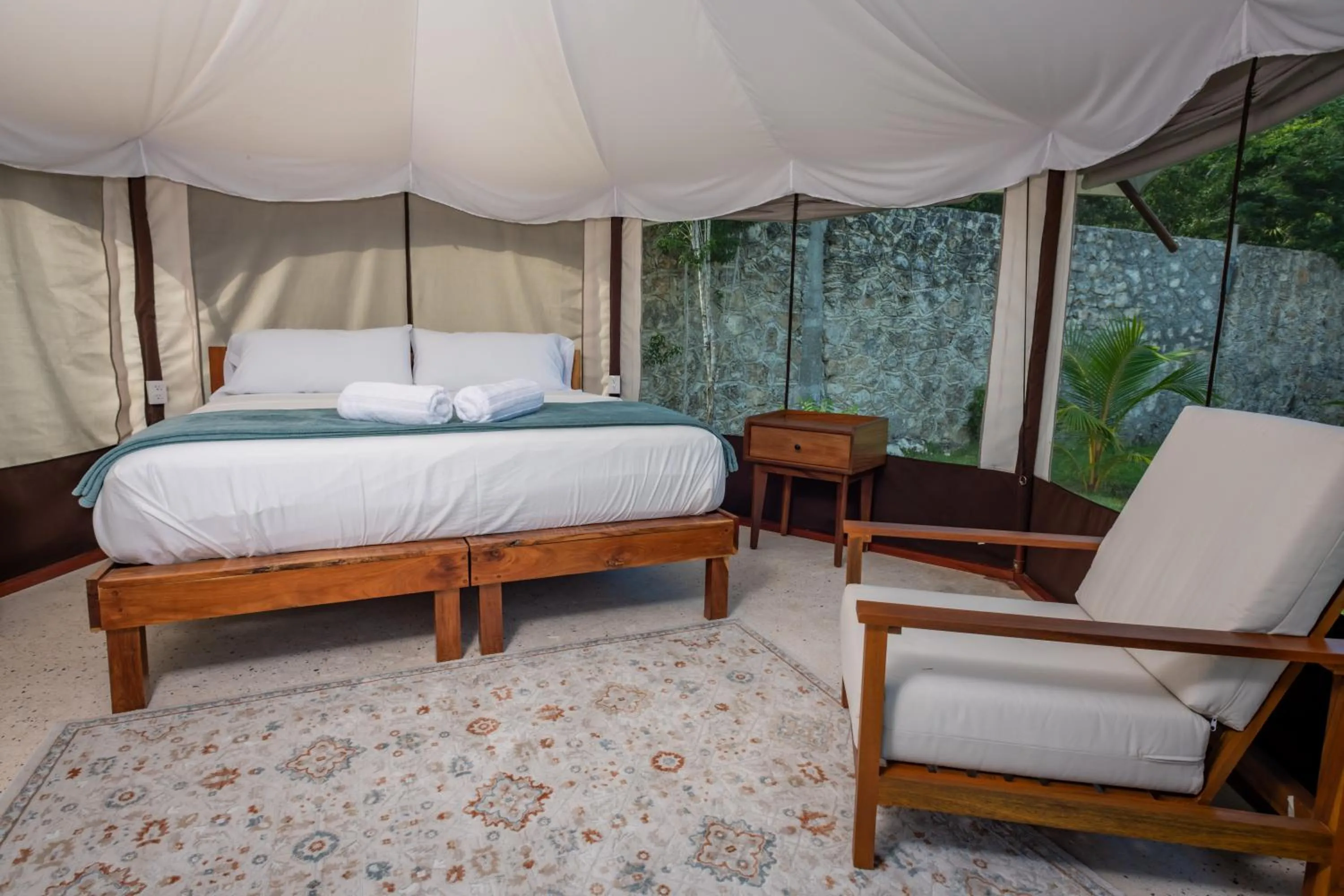 Bed in Xakluum Eco Glampings