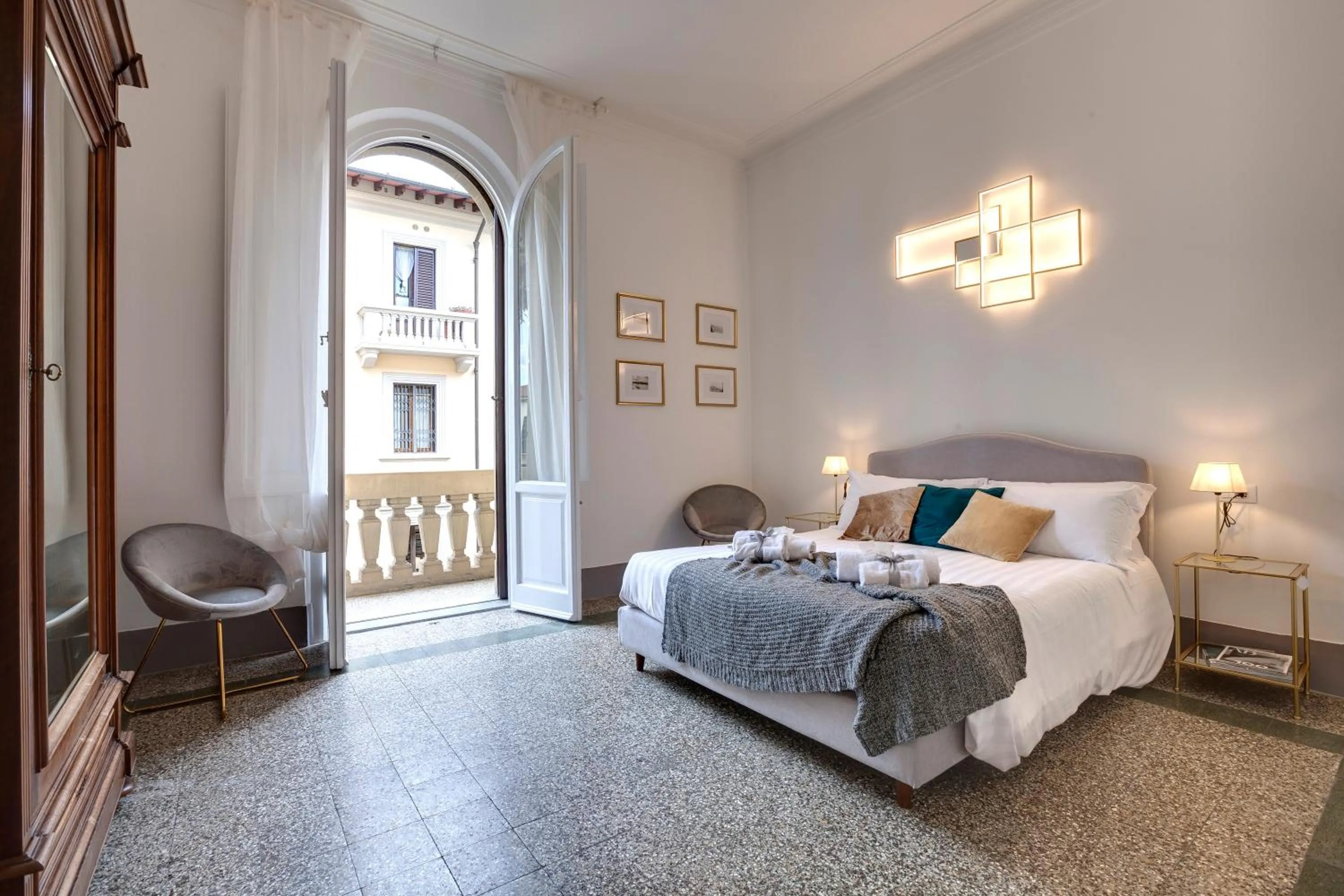 Bed in Magenta Apartment by Mamo Florence