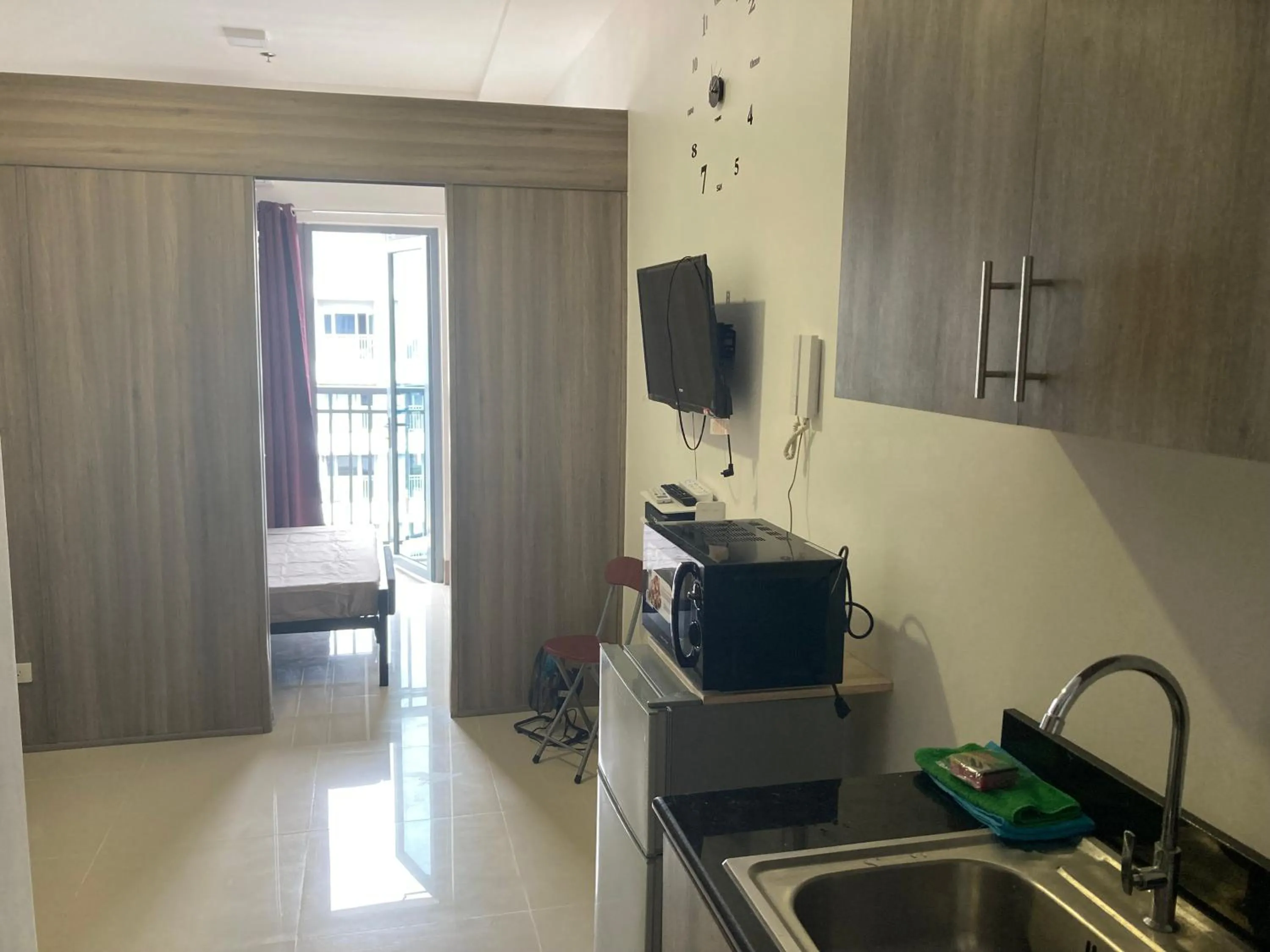 Kitchen or kitchenette in Penthouse studio at Fame Residence 41st Floor, ShangriLa-Megamall