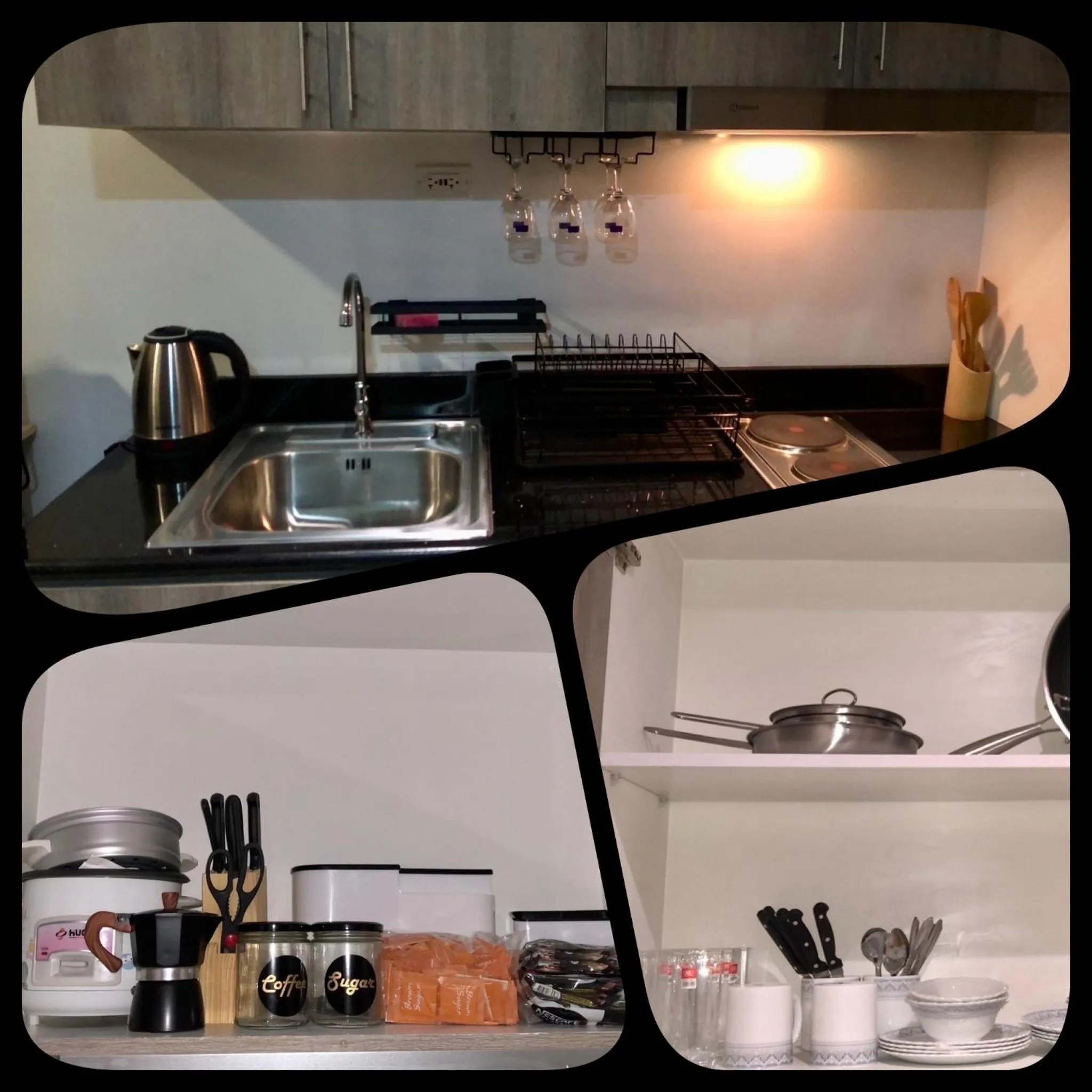 Kitchen or kitchenette in Penthouse studio at Fame Residence 41st Floor, ShangriLa-Megamall